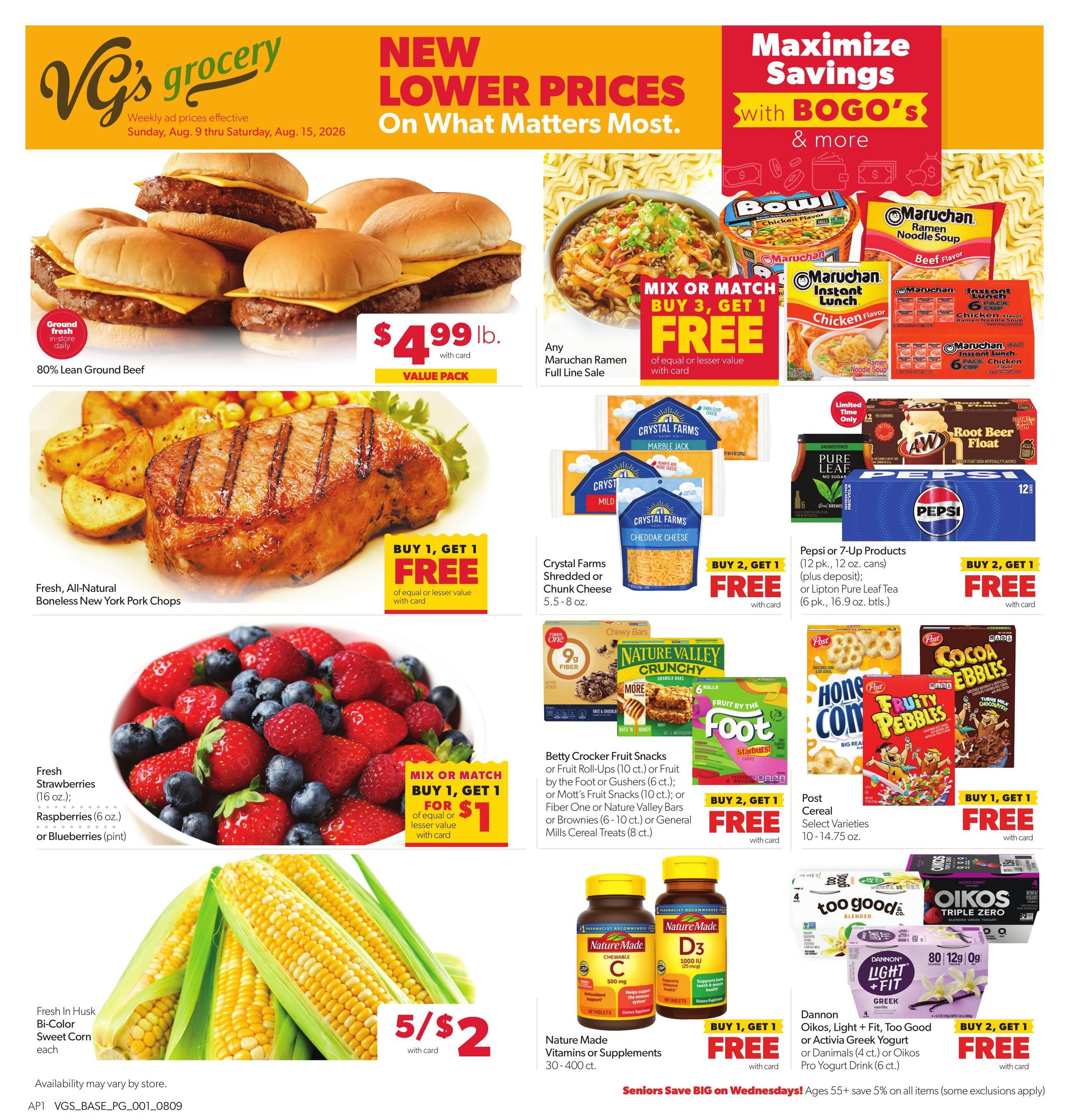 VG's Grocery Weekly Ad August 9 - 15, 2026