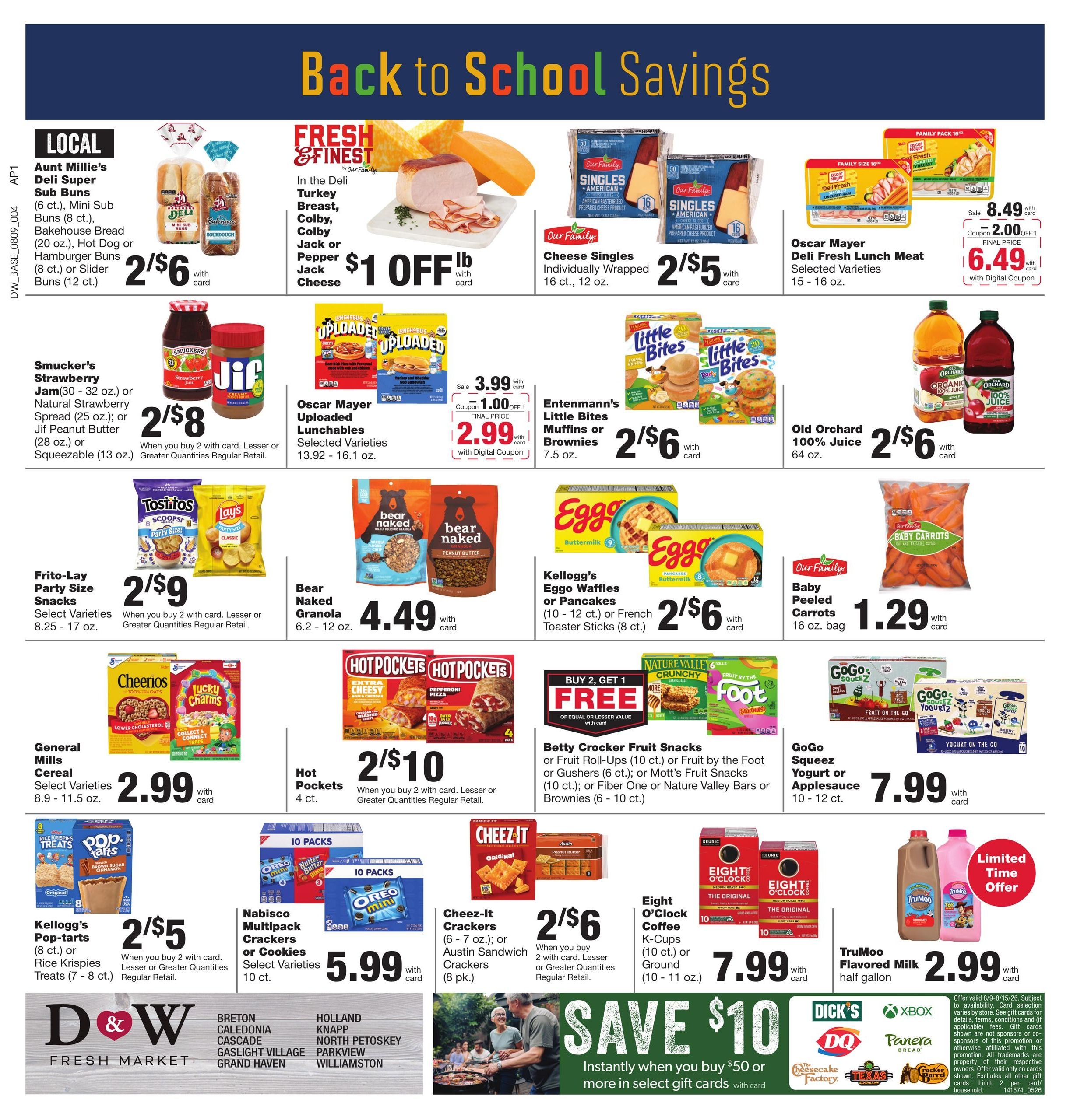 D&W Fresh Market (Lansing–Ann Arbor Area, MI) Weekly Ad August 9 - 15, 2026