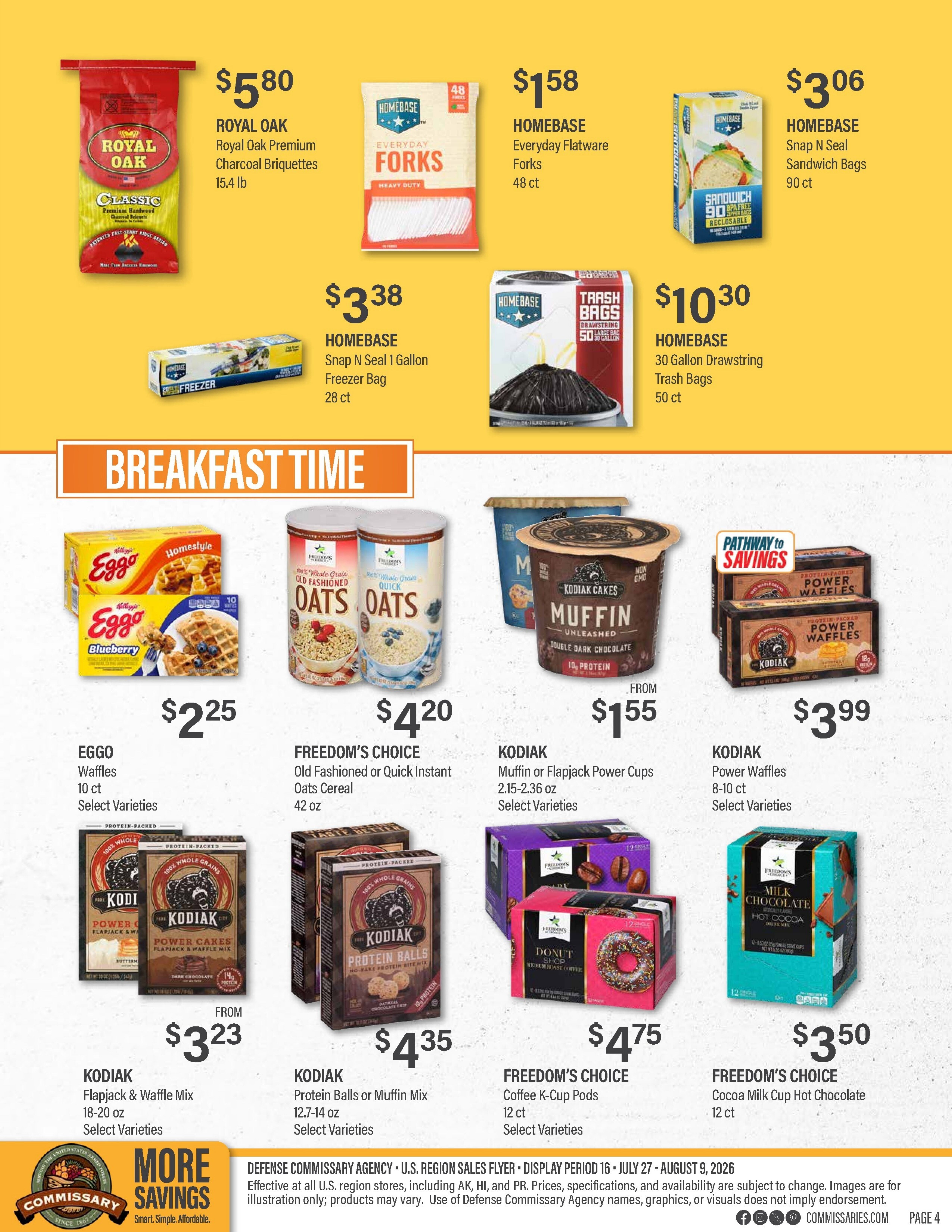 Commissary Store Weekly Ad July 27 - August 9, 2026