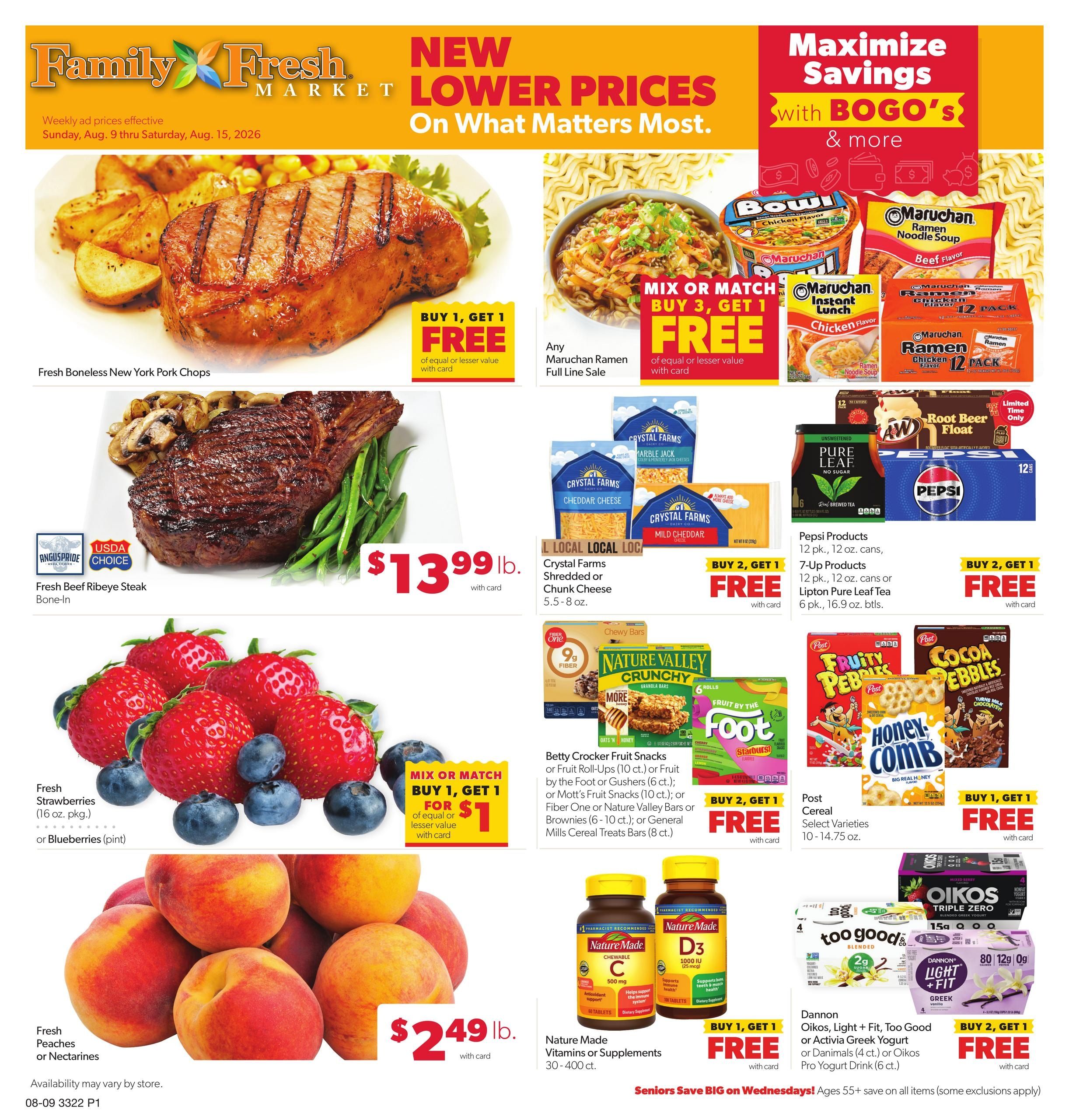 Family Fresh (Dundas–Castle Rock Area, MN) Weekly Ad August 9 - 15, 2026