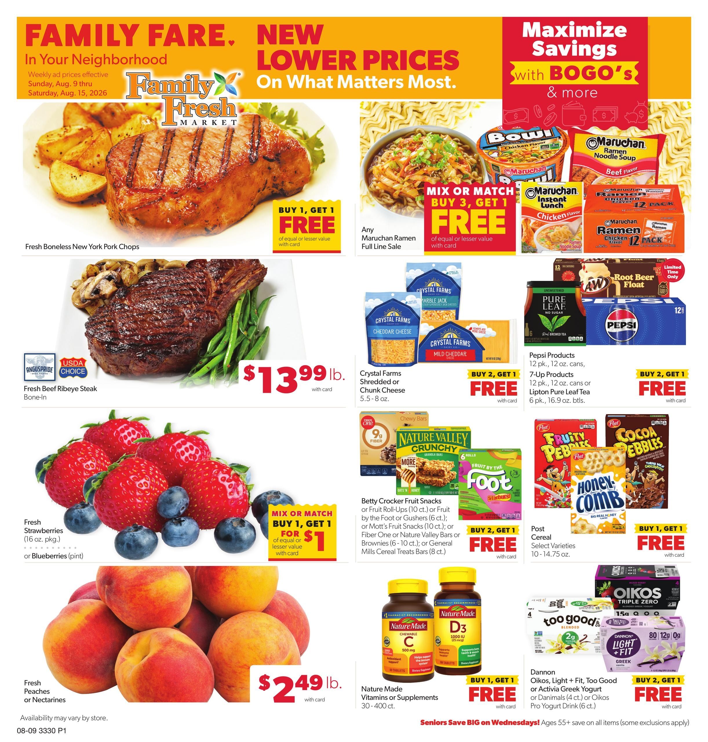 Family Fresh Weekly Ad August 9 - 15, 2026