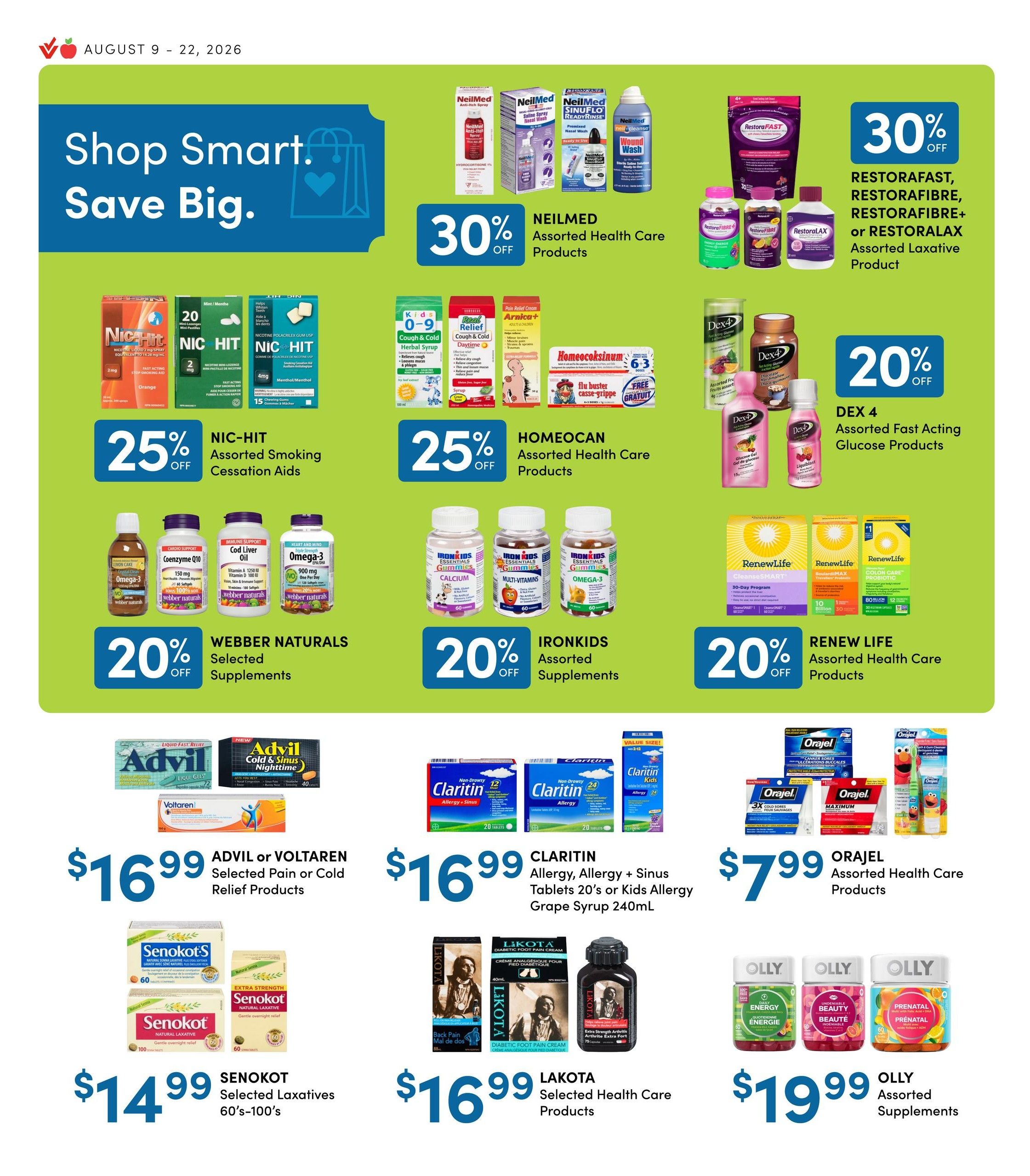 Apple Drugs Flyer August 9 to 22