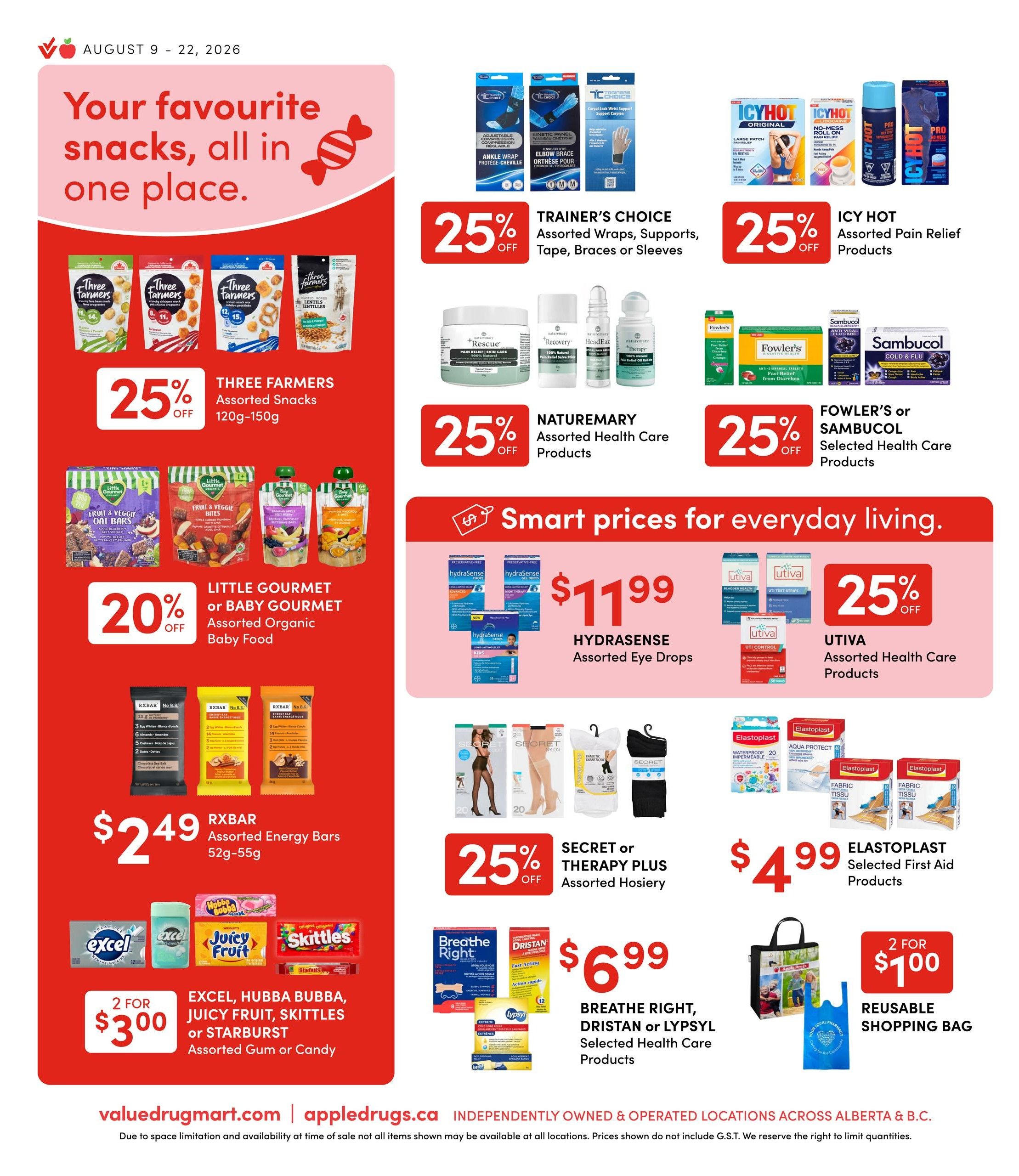 Apple Drugs Flyer August 9 to 22