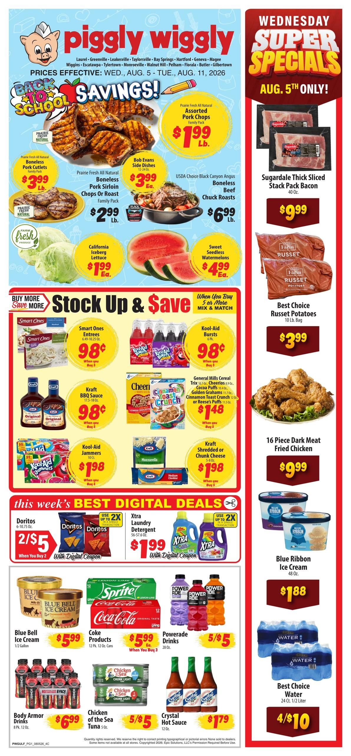Piggly Wiggly (Cairo Area, GA) Weekly Ad August 5 - 11, 2026