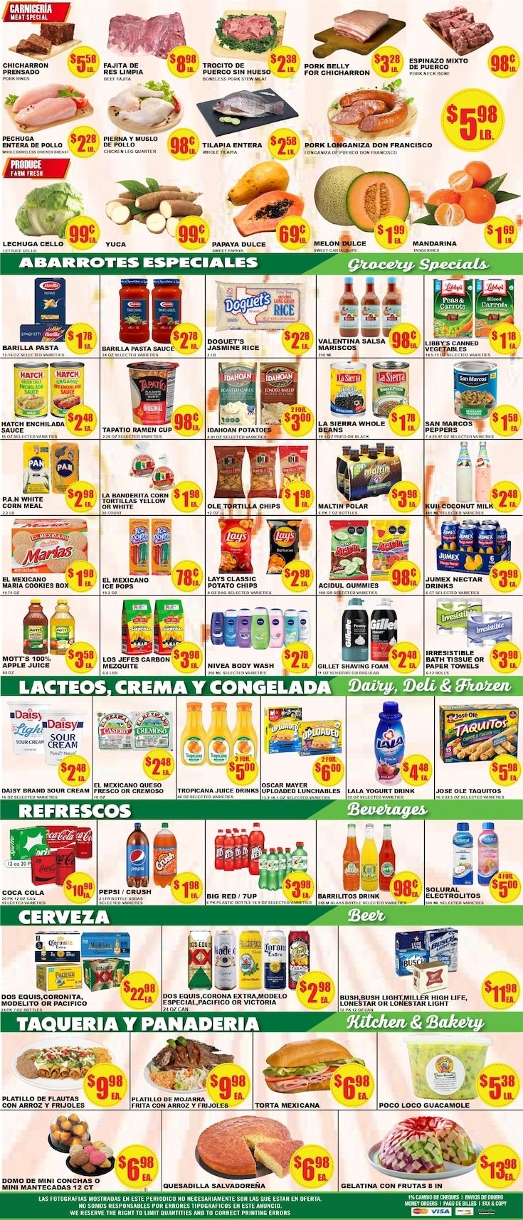 Poco Loco Supermercado (Elgin and other locations, TX) Weekly Ad August 5 - 11, 2026
