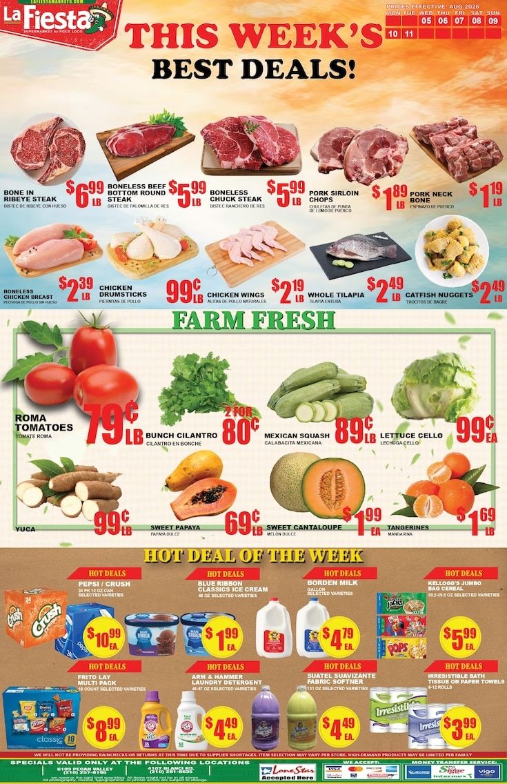 Poco Loco Supermercado (Texas) Weekly Ad August 5 - 11, 2026