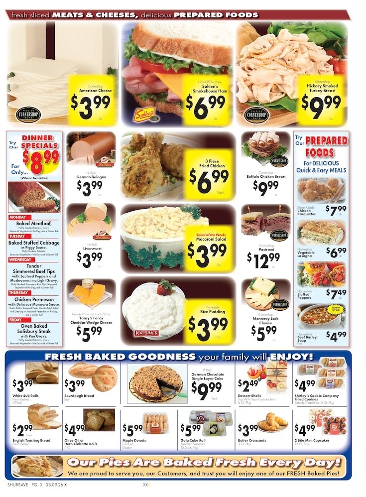 Zazzera's Supermarket ShurSave Weekly Ad August 9 - 15, 2026