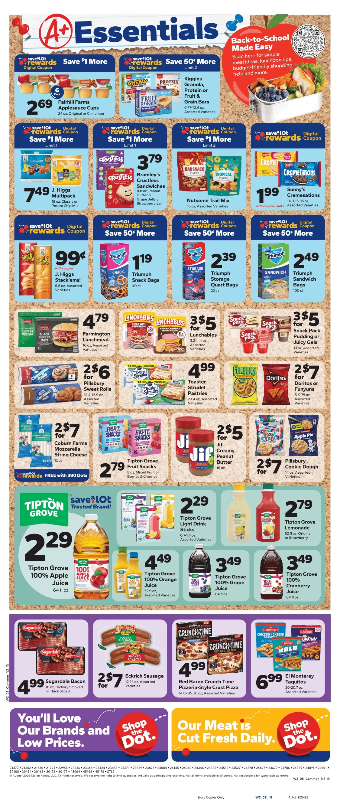 Save a Lot Food Stores (Barnesville, OH) Weekly Ad August 9 - 15, 2026