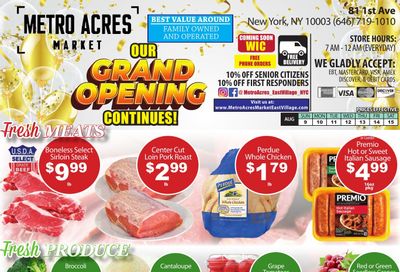 Metro Acres Market Weekly Ad August 9 - 15, 2026