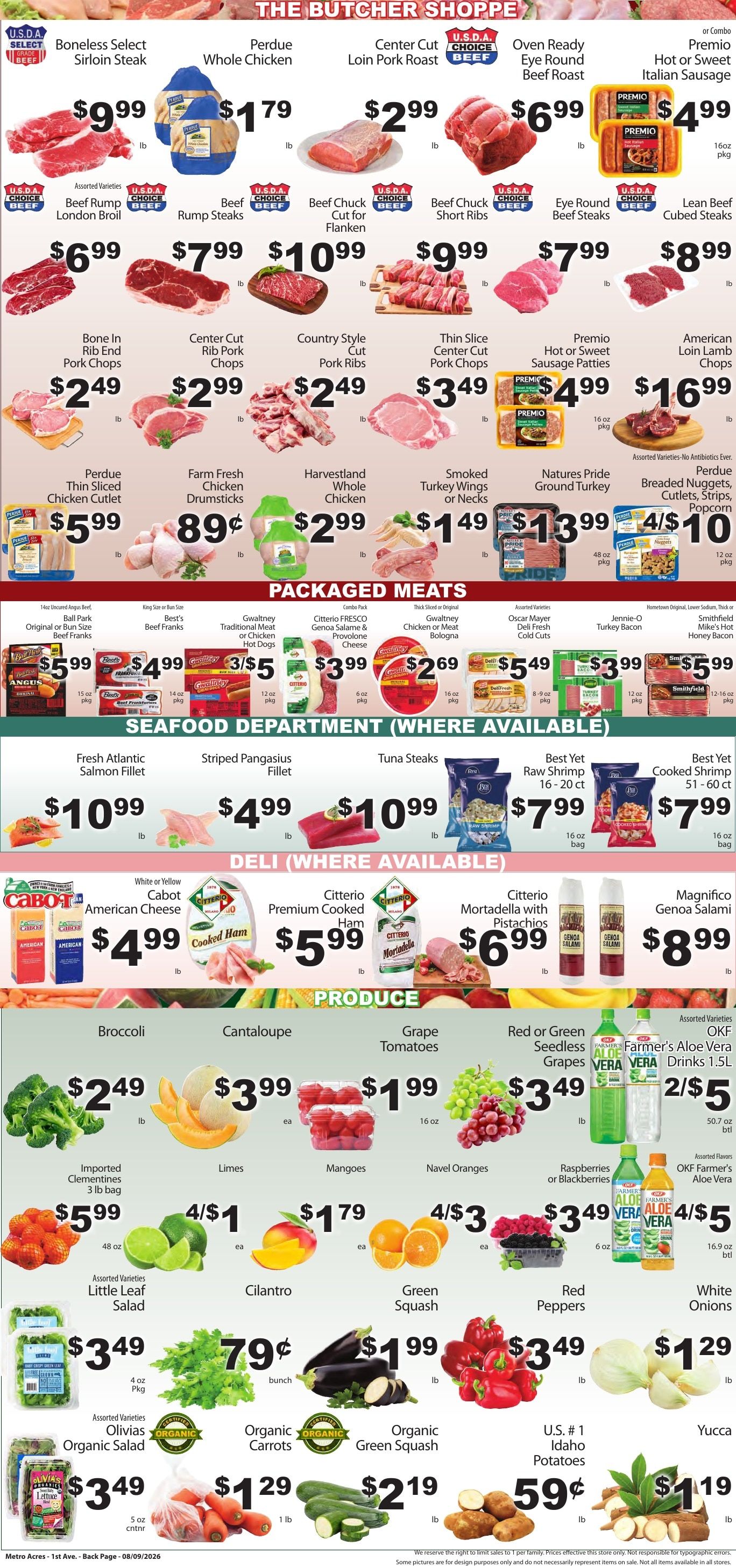 Metro Acres Market Weekly Ad August 9 - 15, 2026