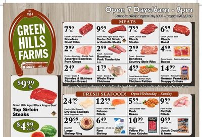 Green Hills Farms Weekly Ad August 9 - 15, 2026
