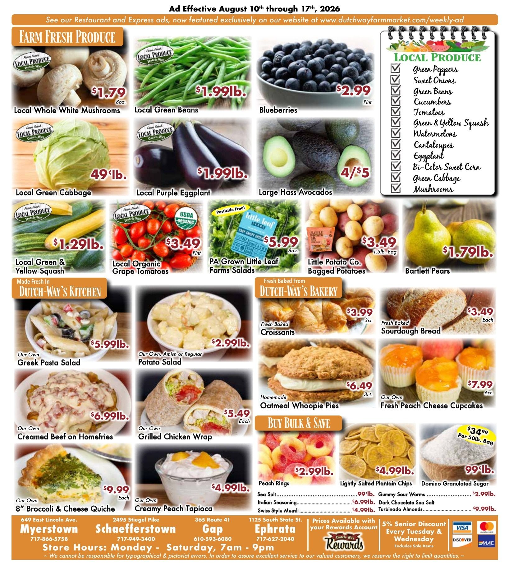 Dutch-Way Farm Market Weekly Ad August 10 - 17, 2026