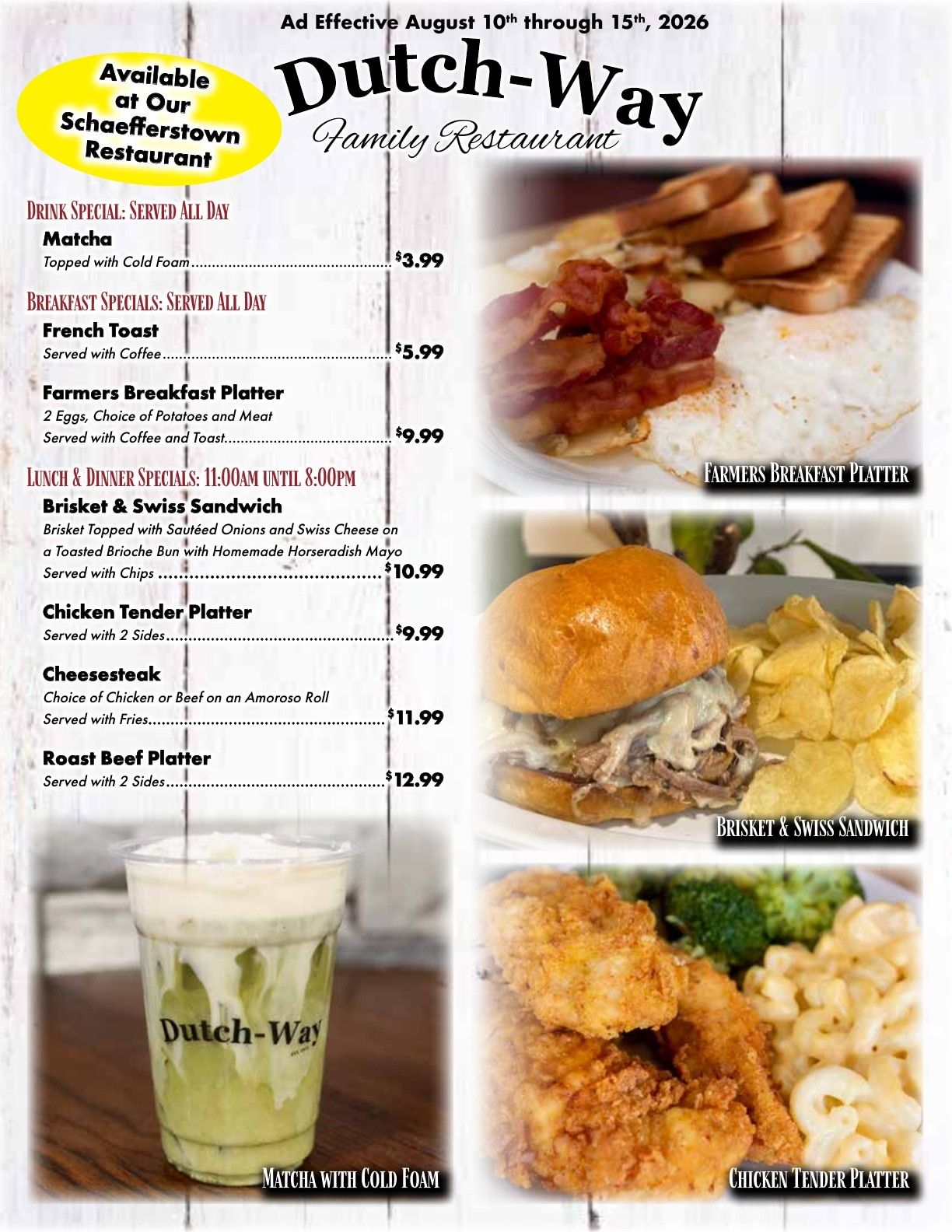 Dutch-Way Farm Market Weekly Ad August 10 - 17, 2026