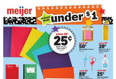 Meijer (Chicago Area, IL) school deals under $1 Weekly Ad August 12 - 25, 2026
