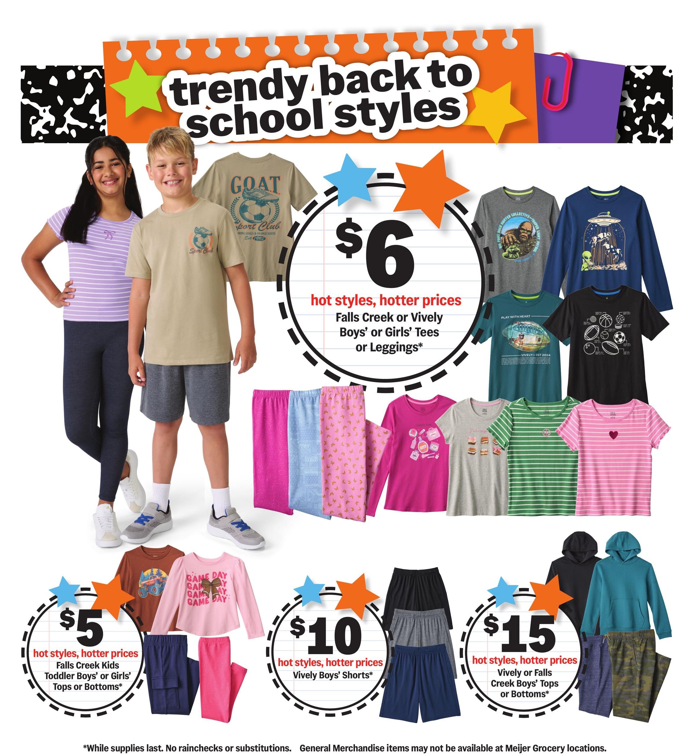 Meijer (Chicago Area, IL) school deals under $1 Weekly Ad August 12 - 25, 2026