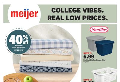 Meijer college vibes. real low prices. Weekly Ad August 12 - 18, 2026