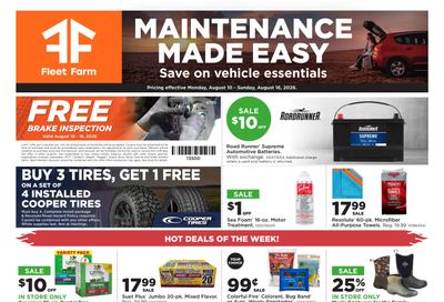 Fleet Farm Weekly Ad August 10 - 16, 2026