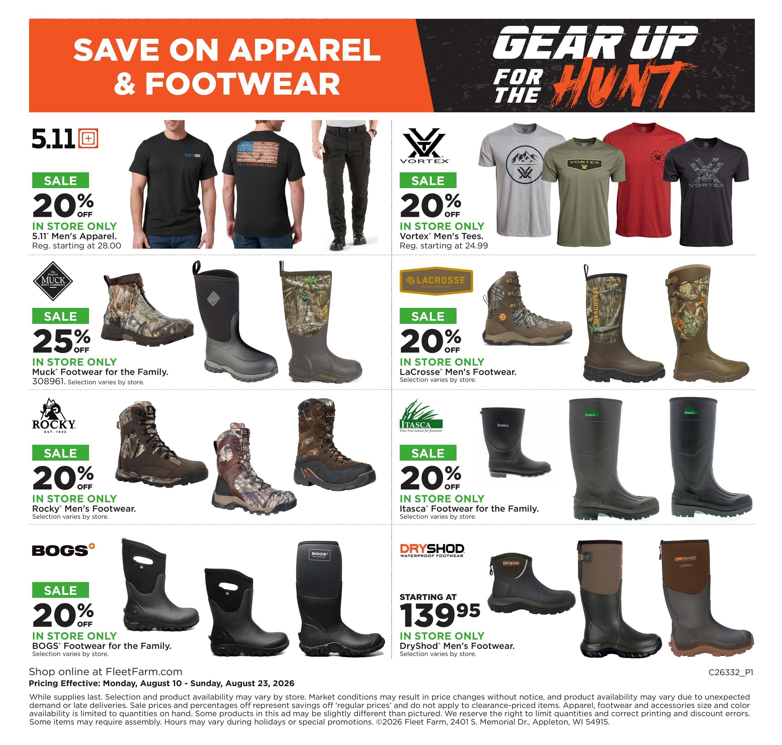 Fleet Farm (MN, WI) Weekly Ad August 10 - 23, 2026