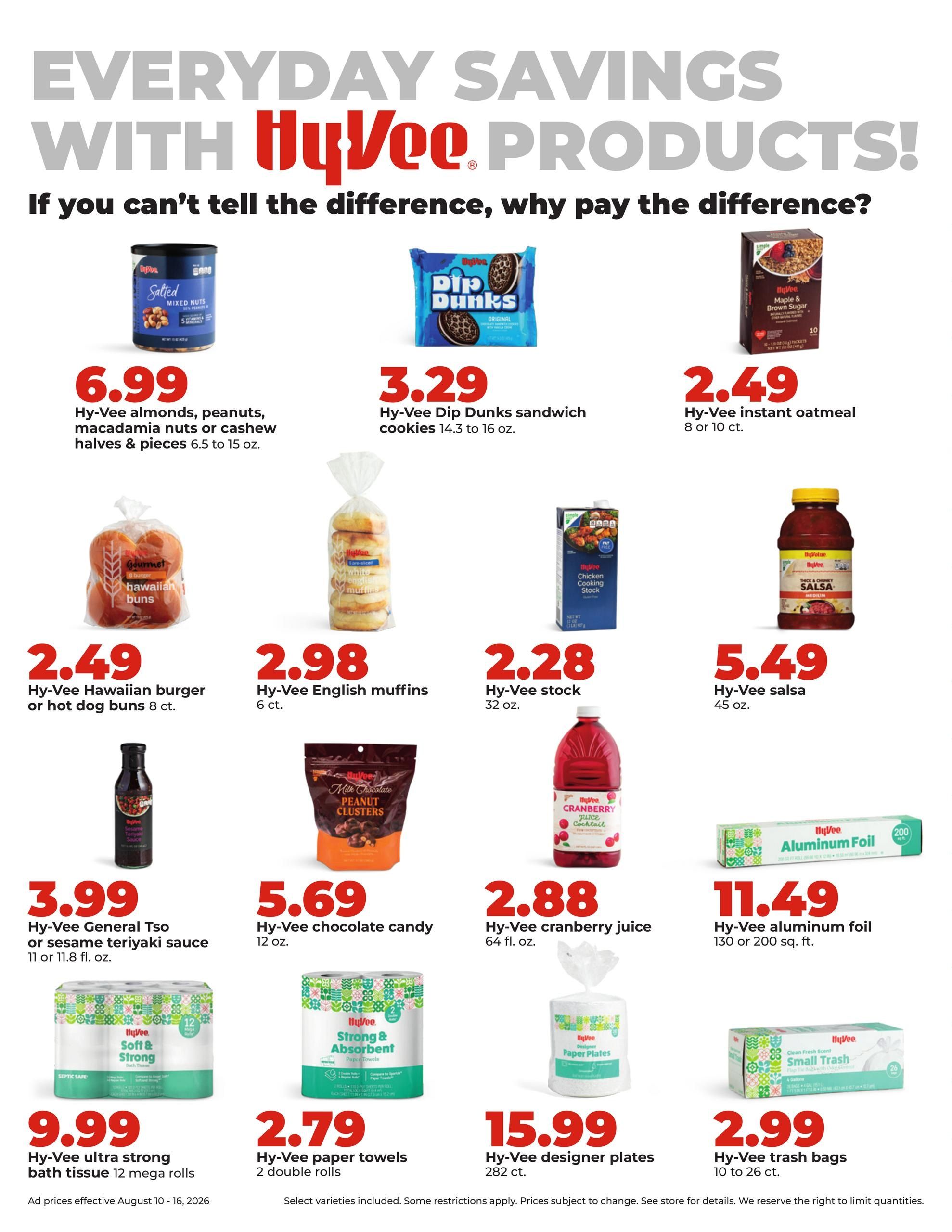 Hy-Vee (IL, WI) Weekly Ad August 10 - 16, 2026