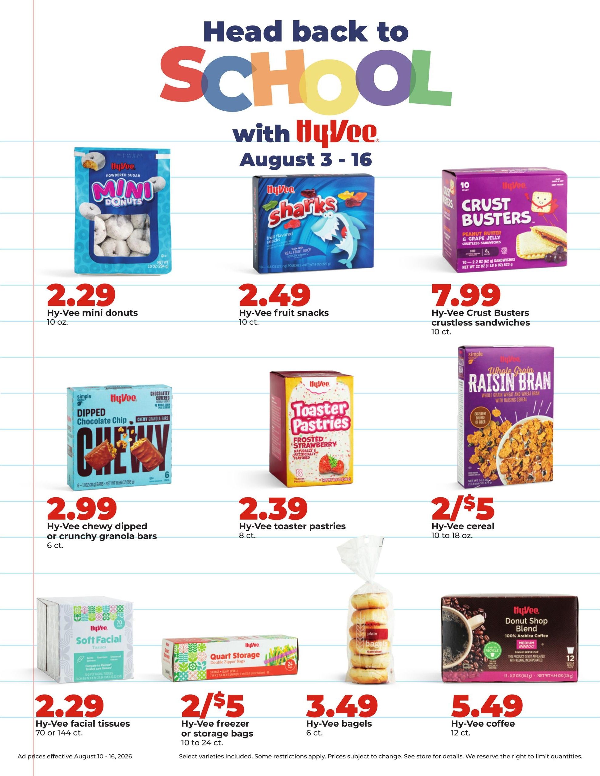 Hy-Vee (IL, WI) Weekly Ad August 10 - 16, 2026