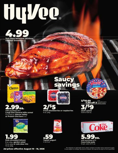 Hy-Vee (Chicago–Naperville Area, IL) Weekly Ad August 10 - 16, 2026