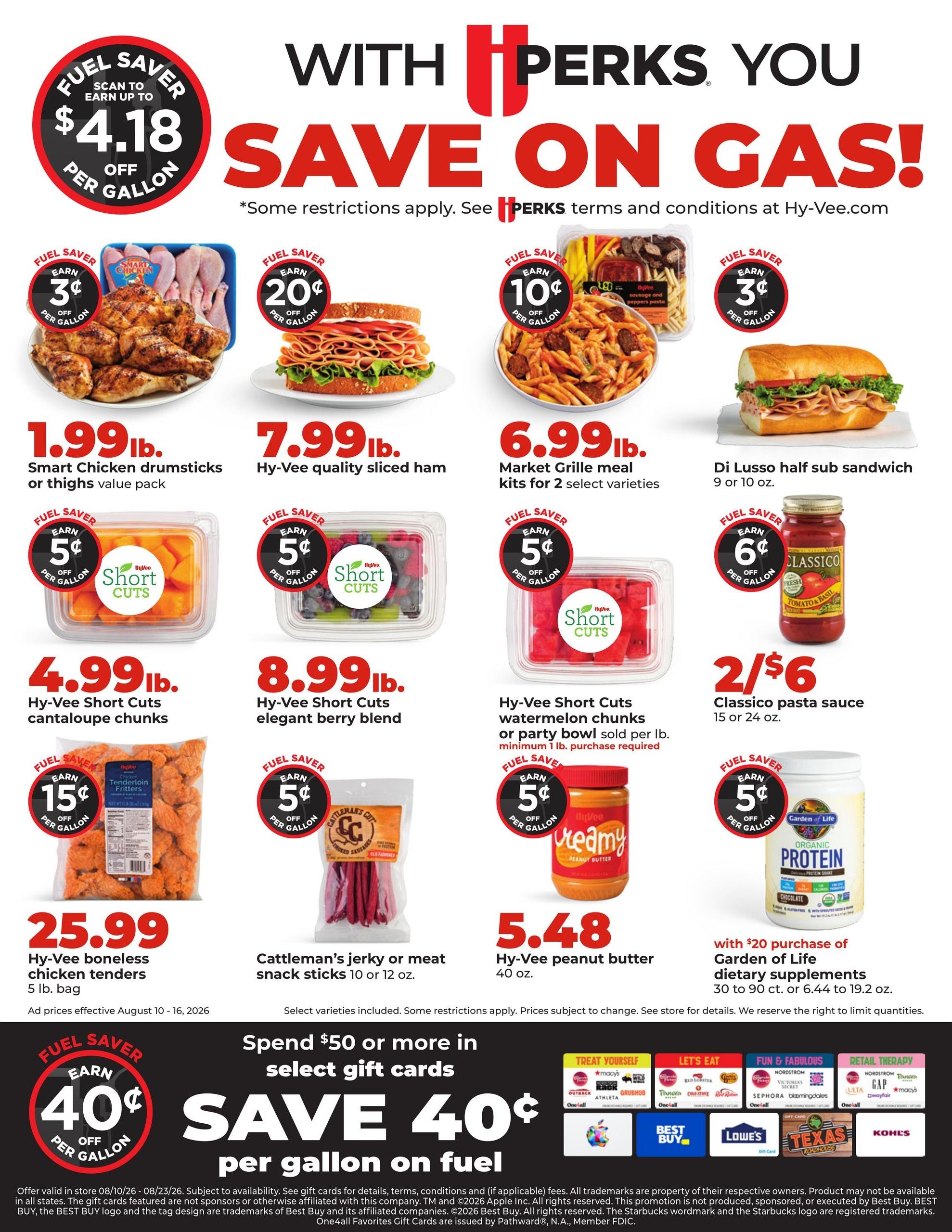 Hy-Vee (Chicago–Shorewood Area, IL) Weekly Ad August 10 - 16, 2026