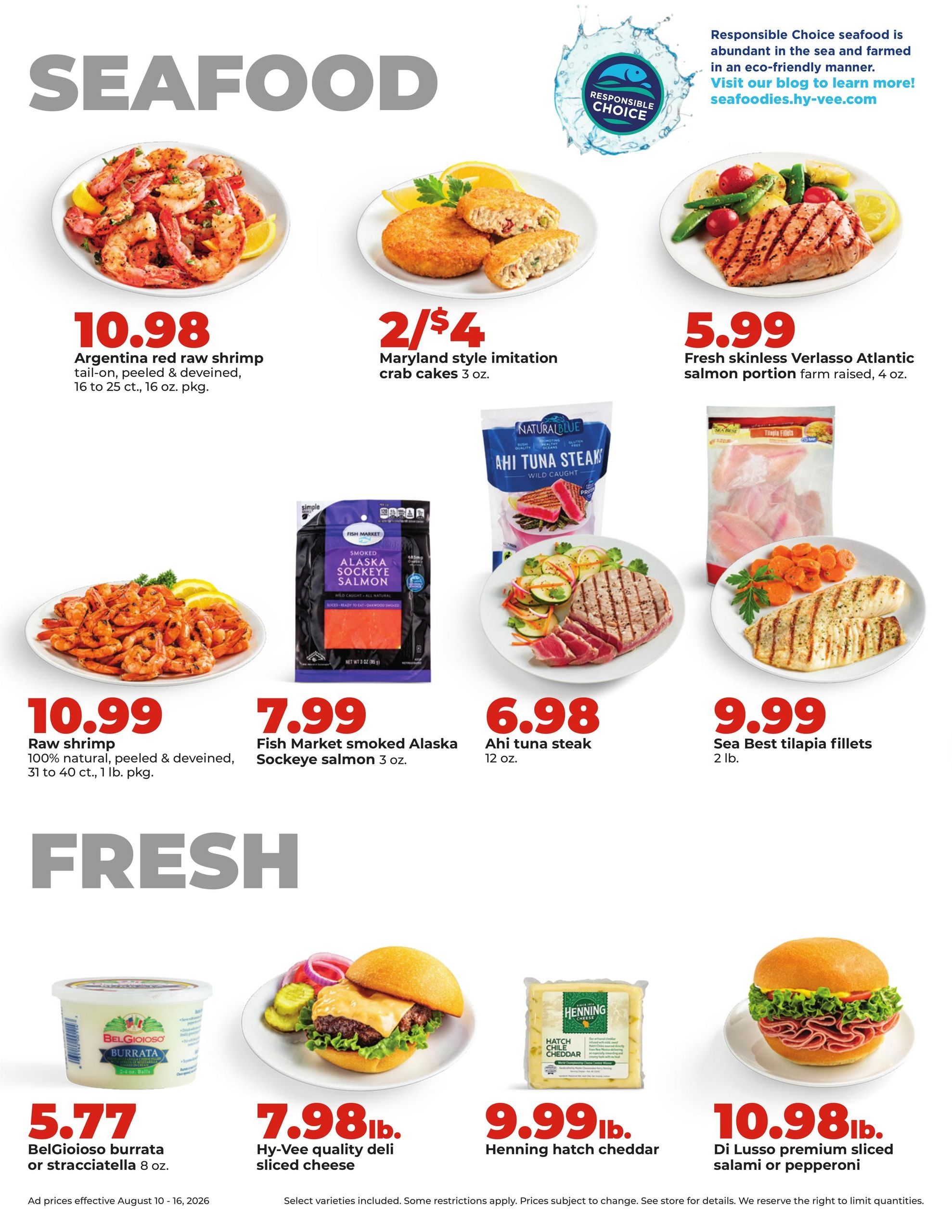 Hy-Vee (Chicago–Shorewood Area, IL) Weekly Ad August 10 - 16, 2026