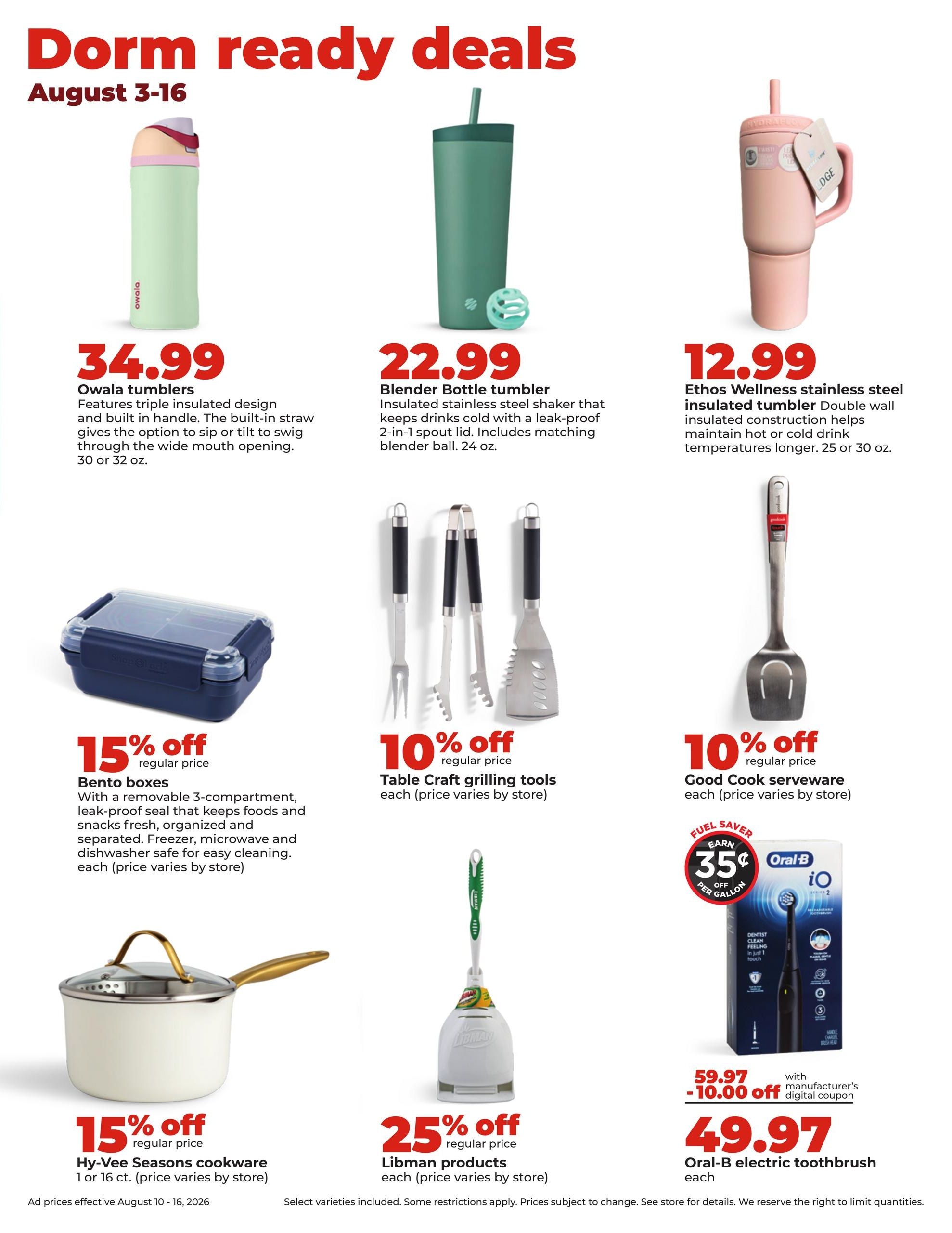 Hy-Vee (Chicago–Shorewood Area, IL) Weekly Ad August 10 - 16, 2026