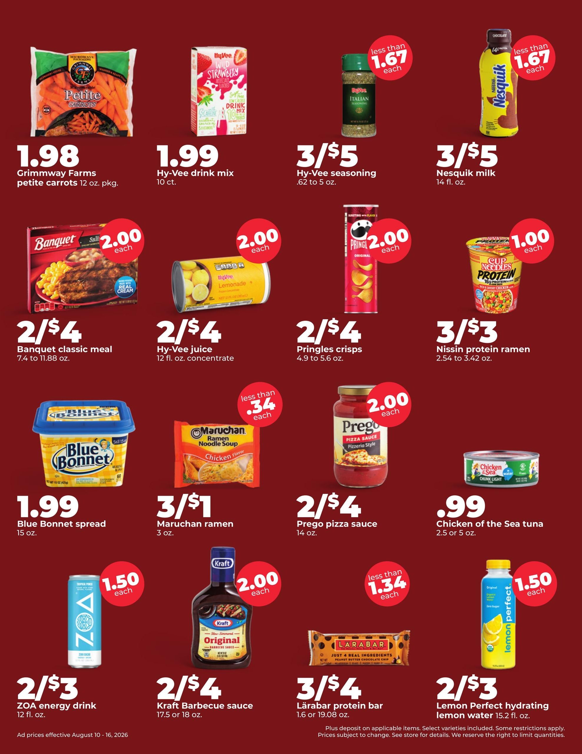 Hy-Vee (Chicago–Shorewood Area, IL) Weekly Ad August 10 - 16, 2026