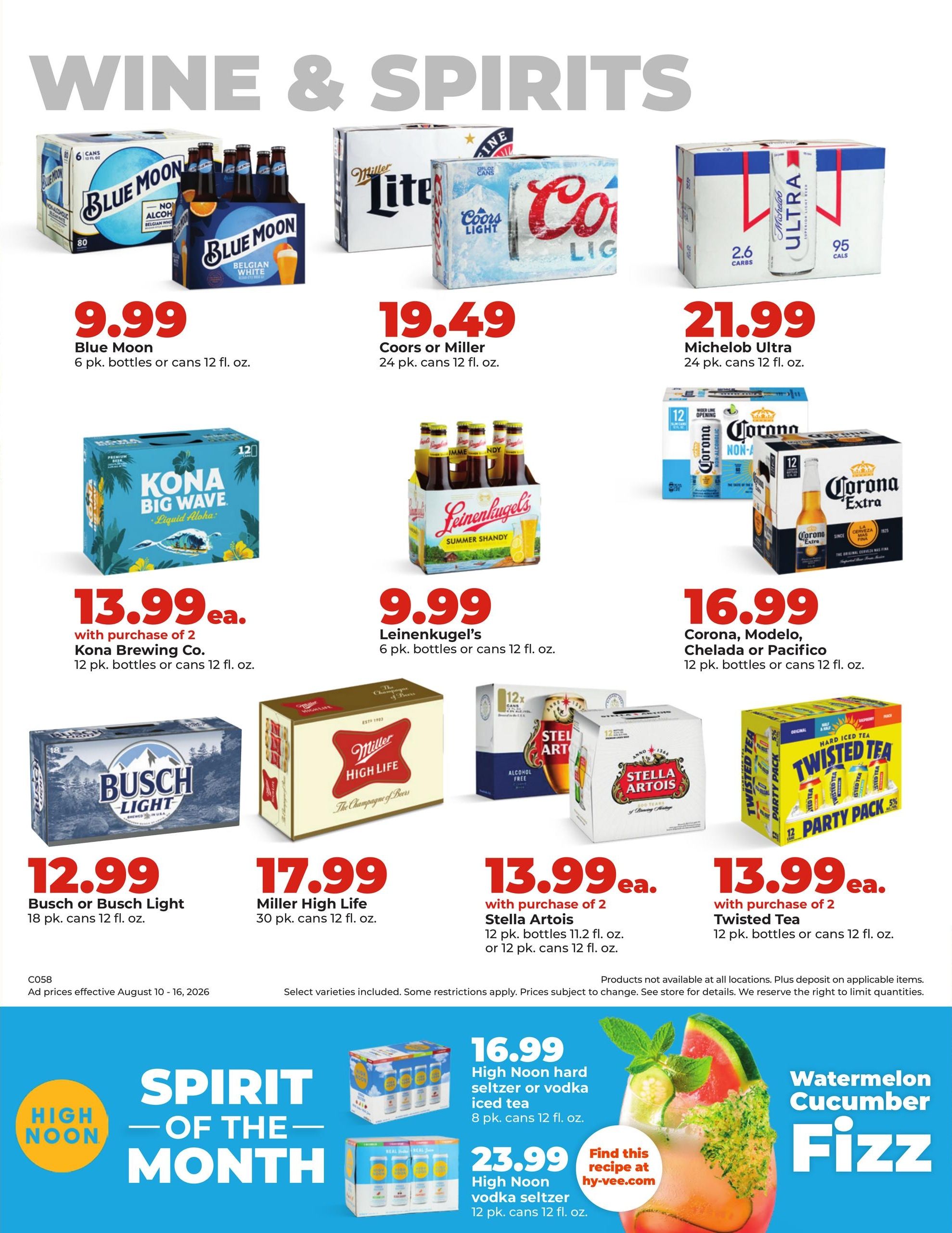 Hy-Vee (Chicago–Shorewood Area, IL) Weekly Ad August 10 - 16, 2026
