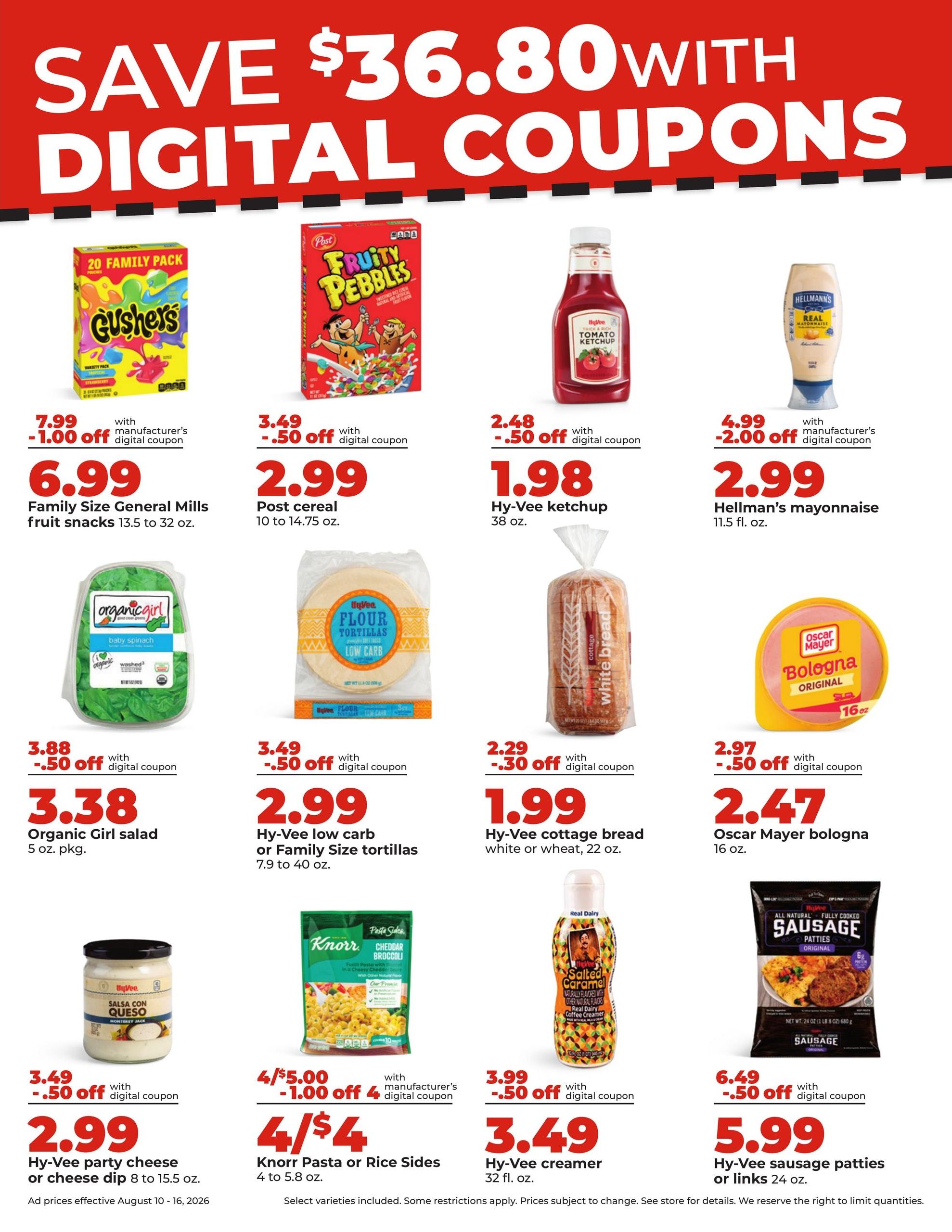 Hy-Vee (Chicago–Shorewood Area, IL) Weekly Ad August 10 - 16, 2026