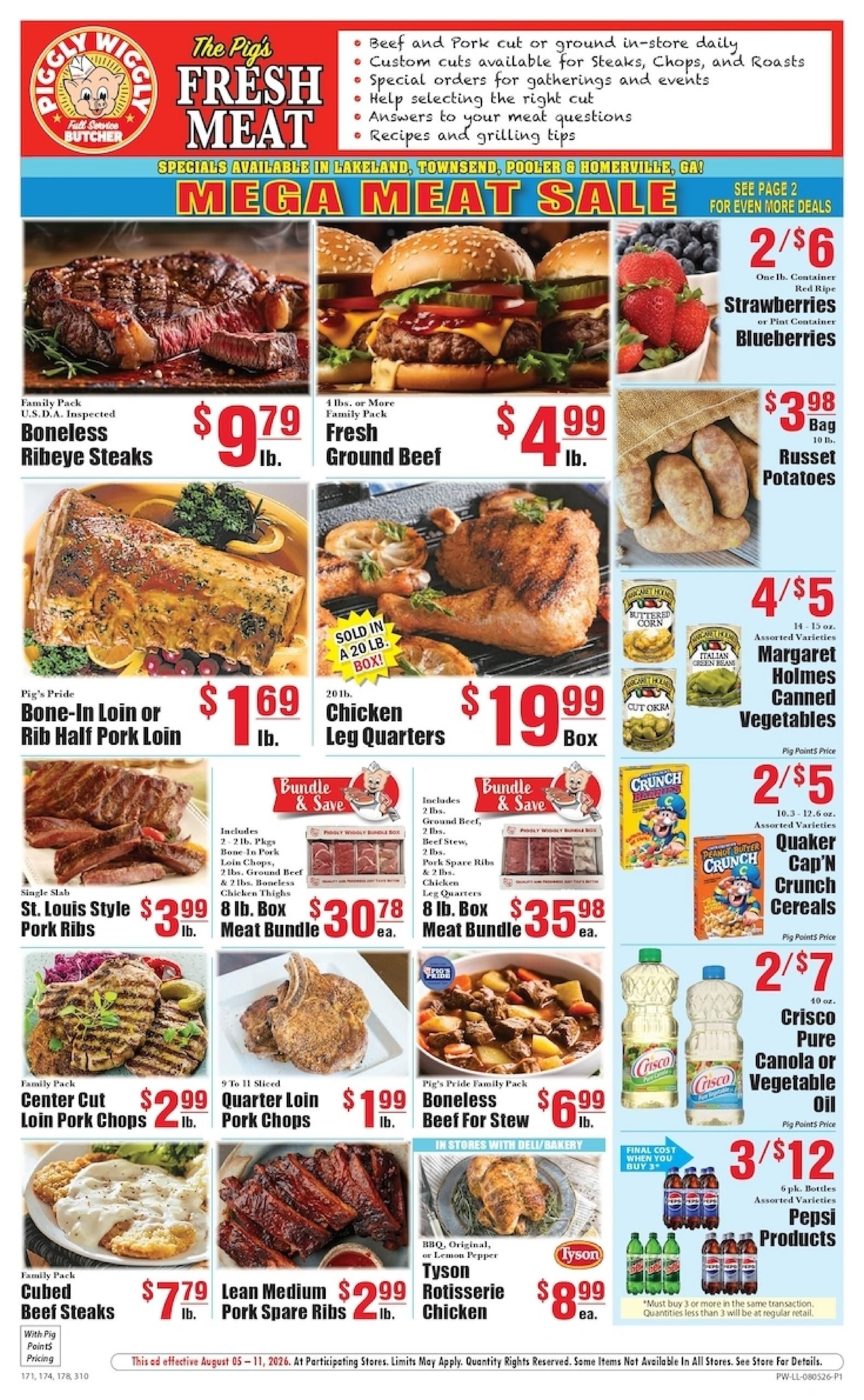 Piggly Wiggly (Cecil–Stockton Area, GA) Weekly Ad August 5 - 11, 2026