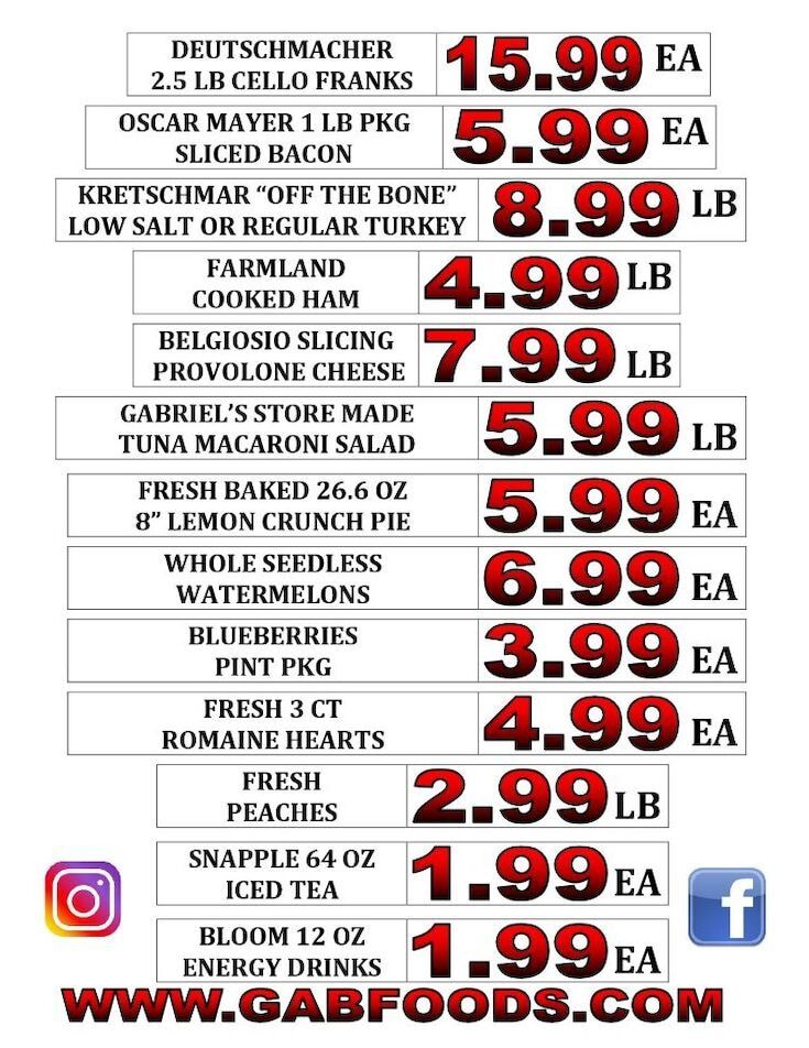 Gabriel's Supermarkets Weekly Ad August 9 - 15, 2026