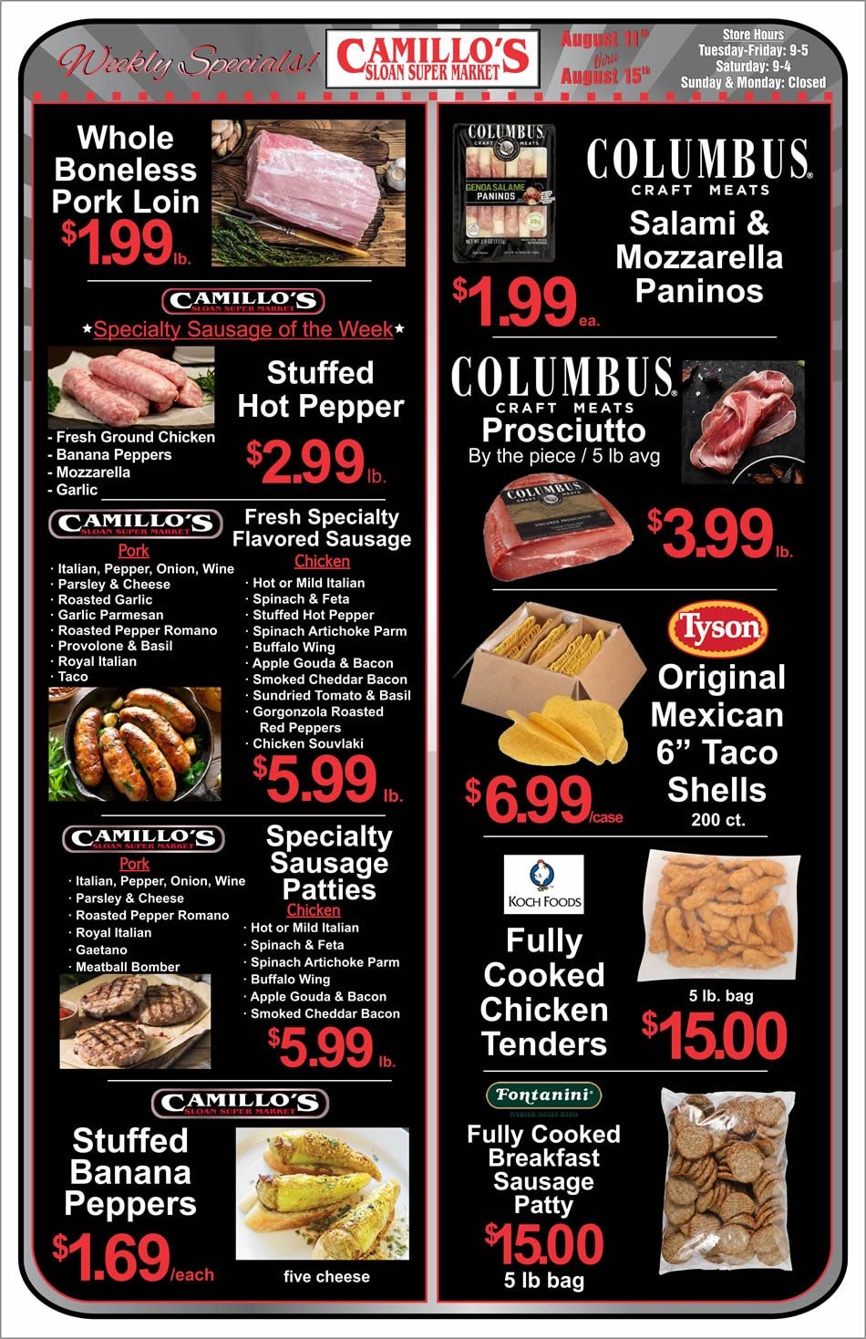 Sloan Super Market Weekly Ad August 9 - 15, 2026