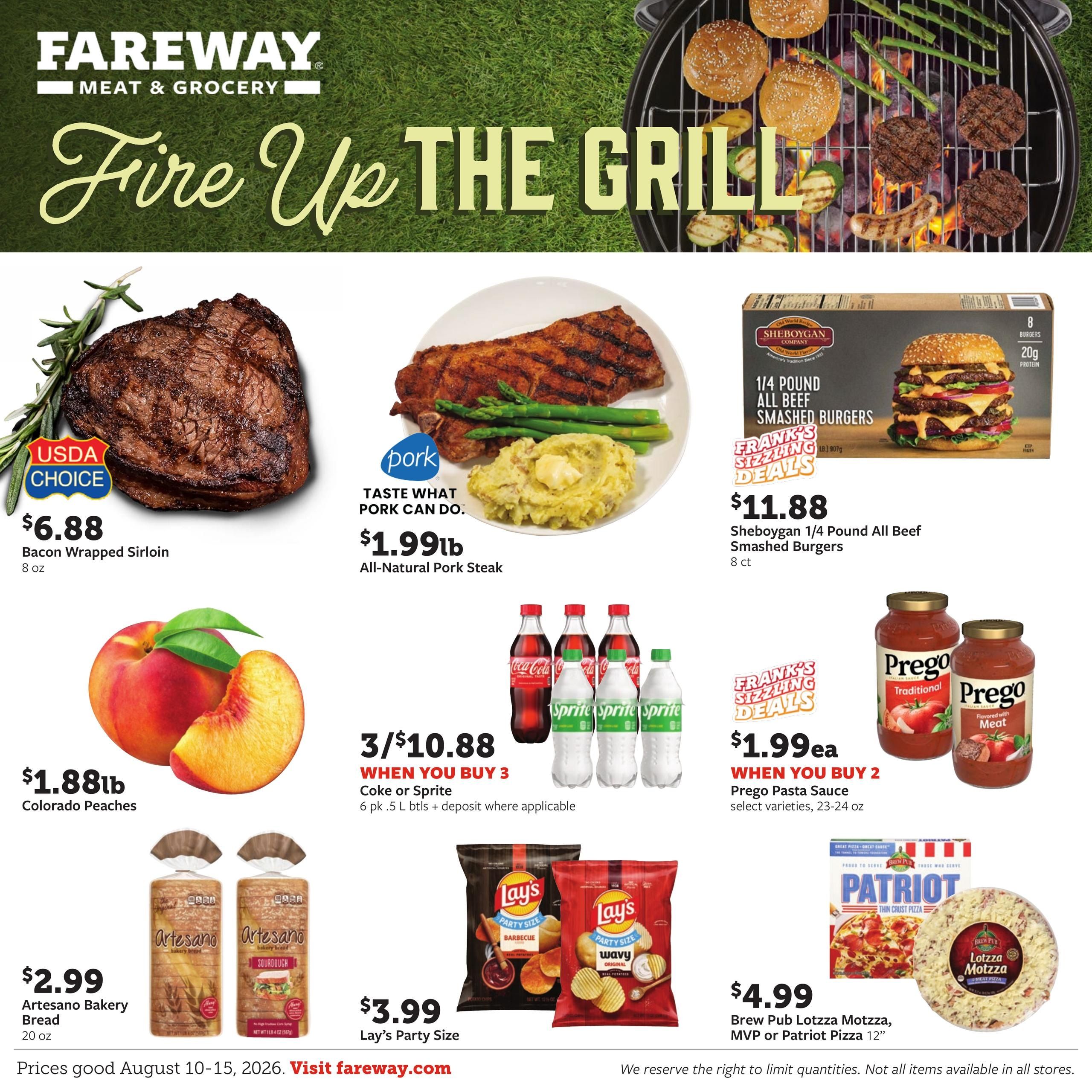 Fareway (Council Bluffs–Treynor Area, IA) Weekly Ad August 10 - 15, 2026