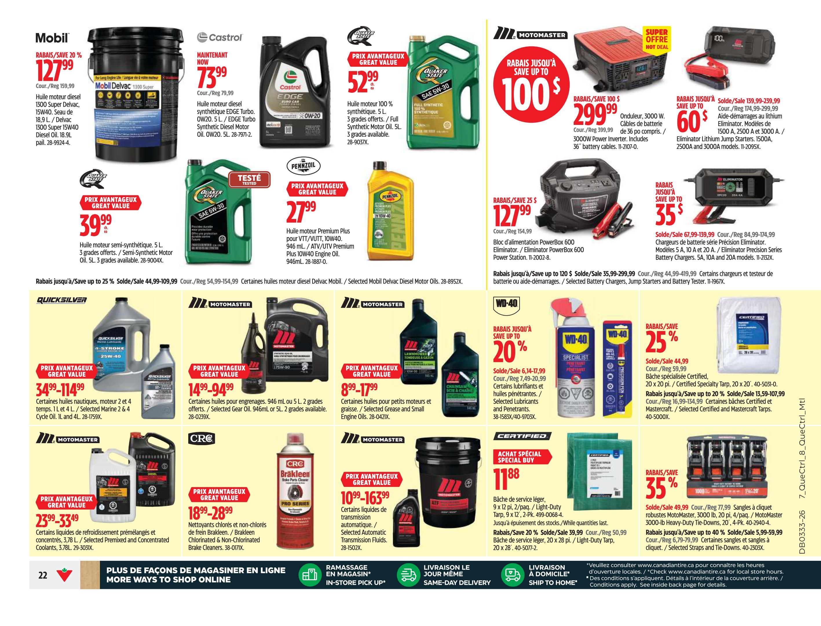 Canadian Tire (QC) Flyer August 13 to 20