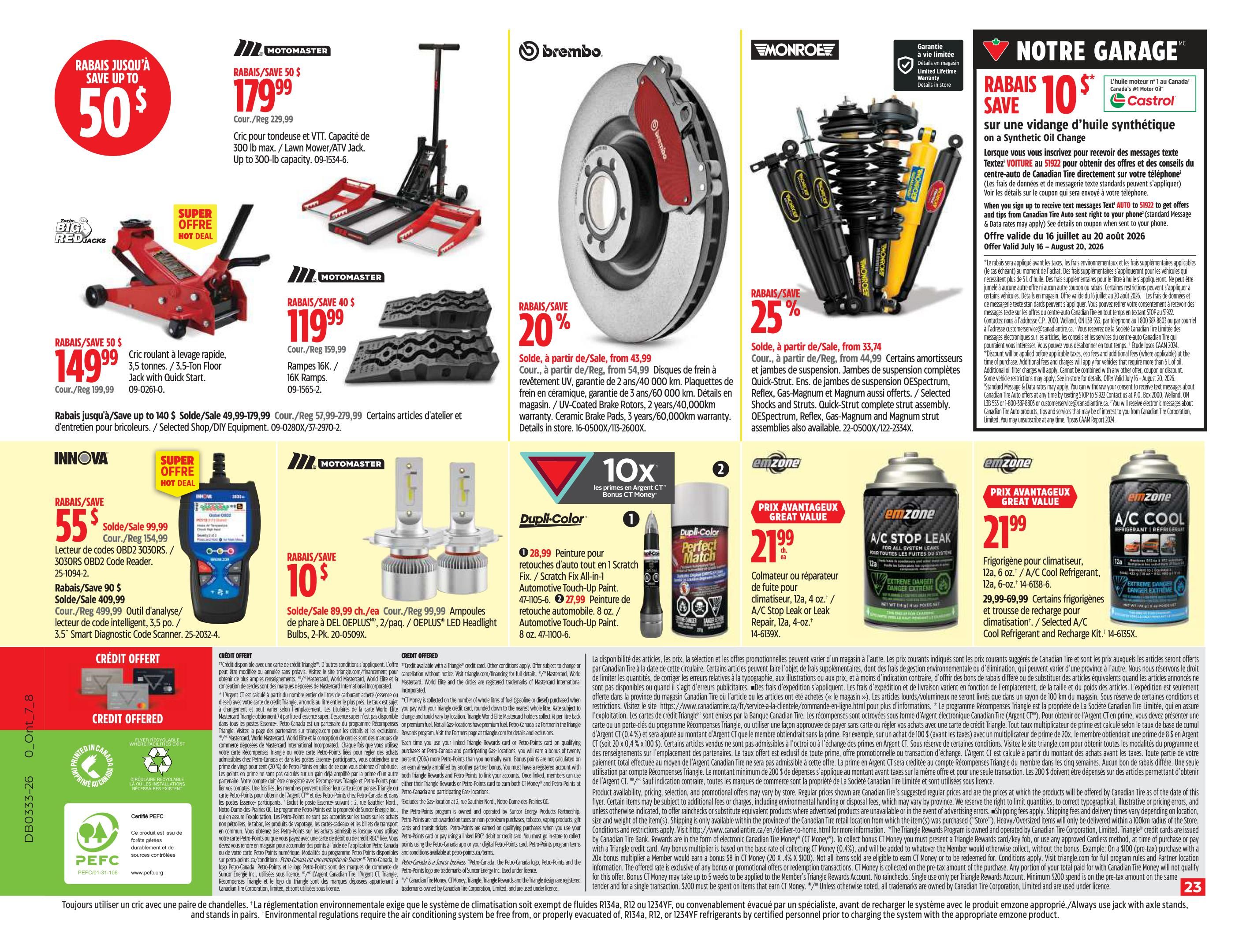 Canadian Tire (QC) Flyer August 13 to 20