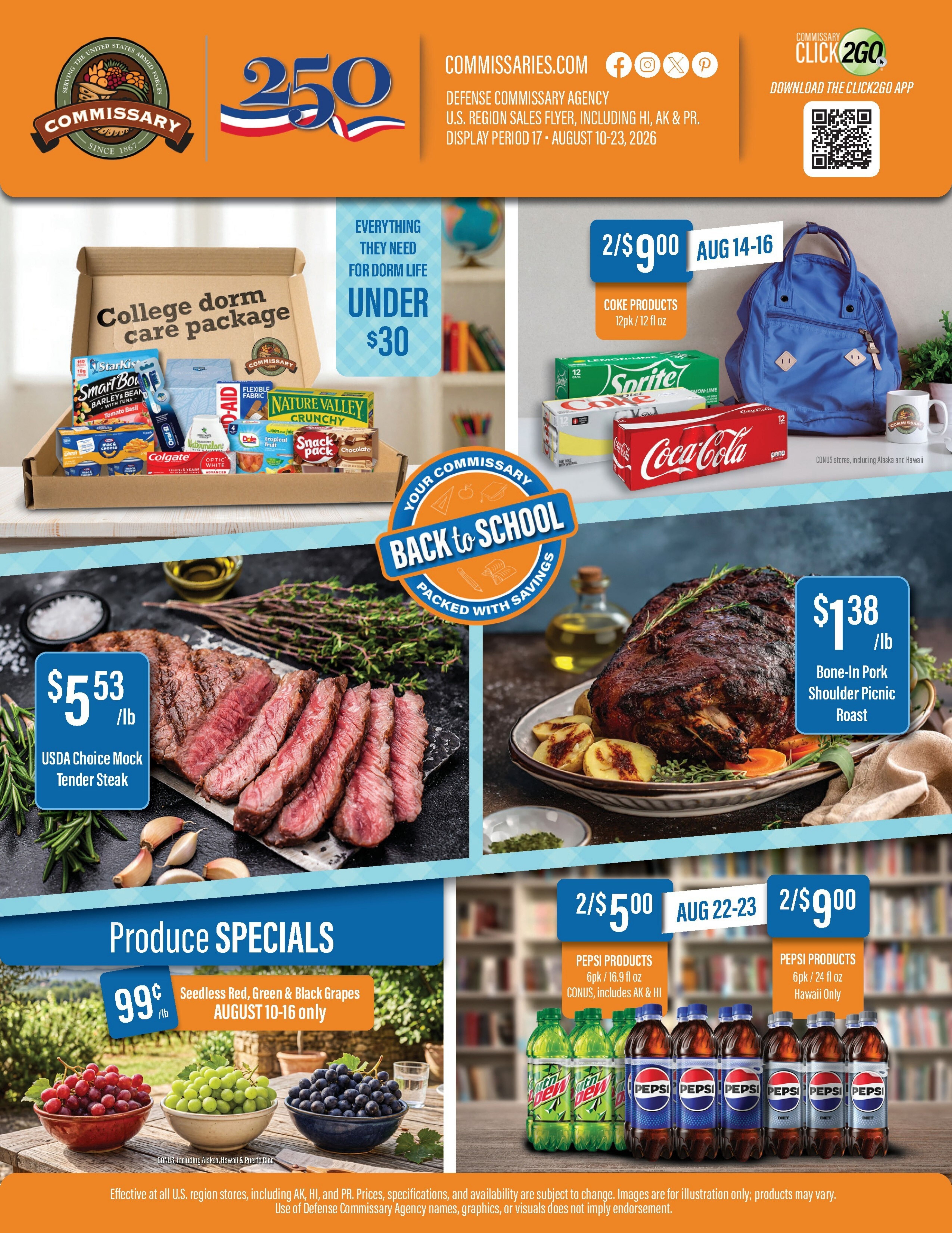 Commissary Store Weekly Ad August 10 - 23, 2026