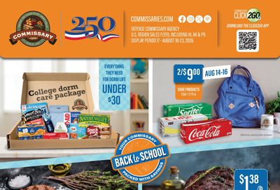 Commissary Store Weekly Ad August 10 - 23, 2026