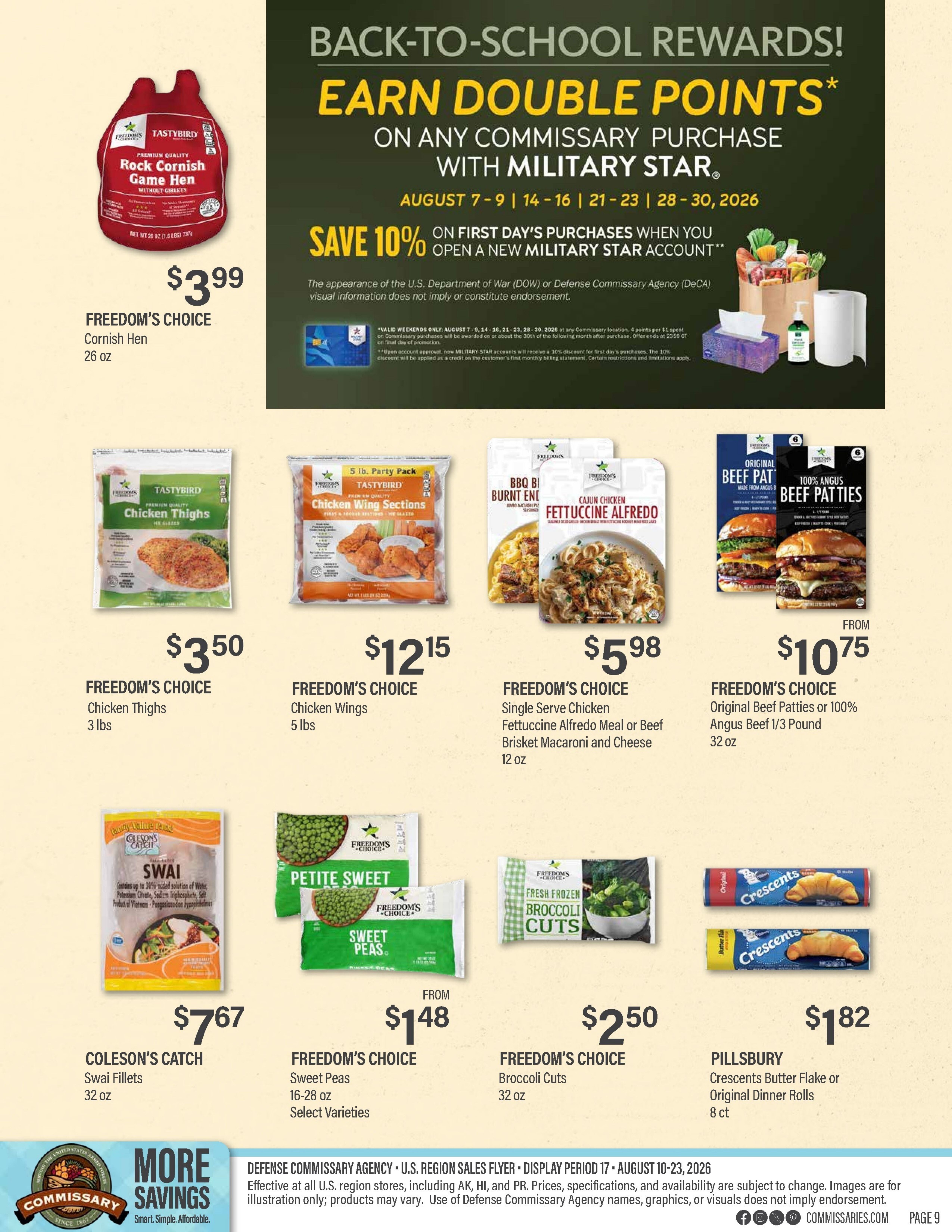 Commissary Store Weekly Ad August 10 - 23, 2026