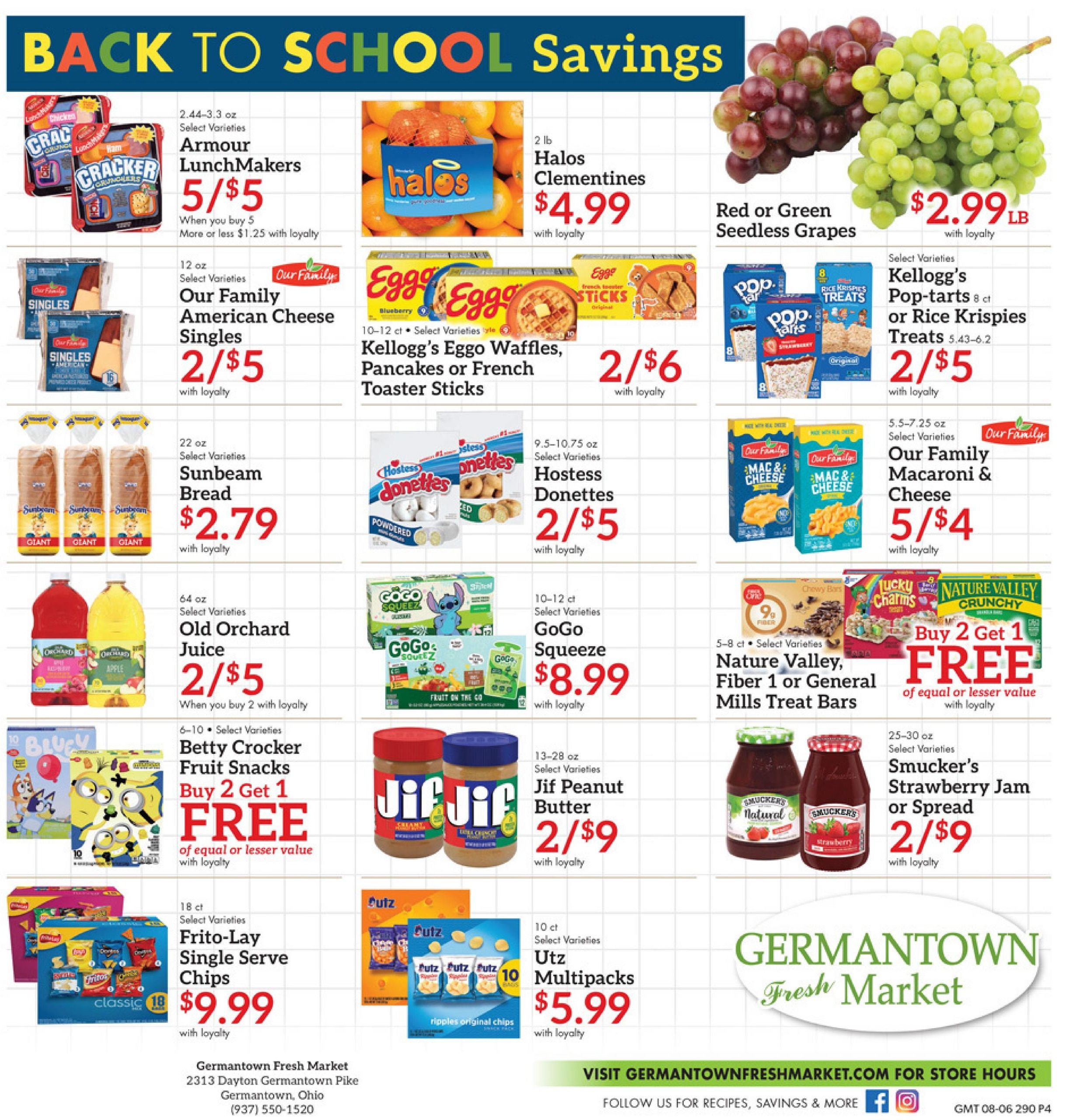 Germantown Fresh Market Weekly Ad August 6 - 12, 2026