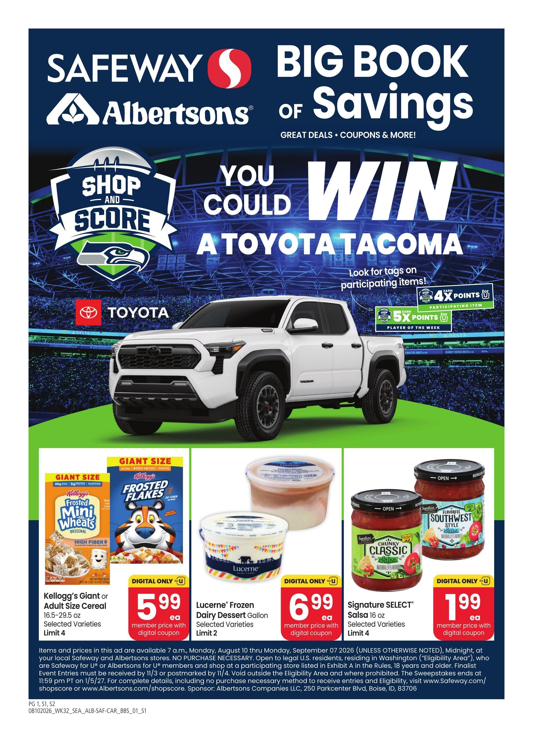 Safeway (WA) Big Book of Savings Weekly Ad August 10 - September 7, 2026