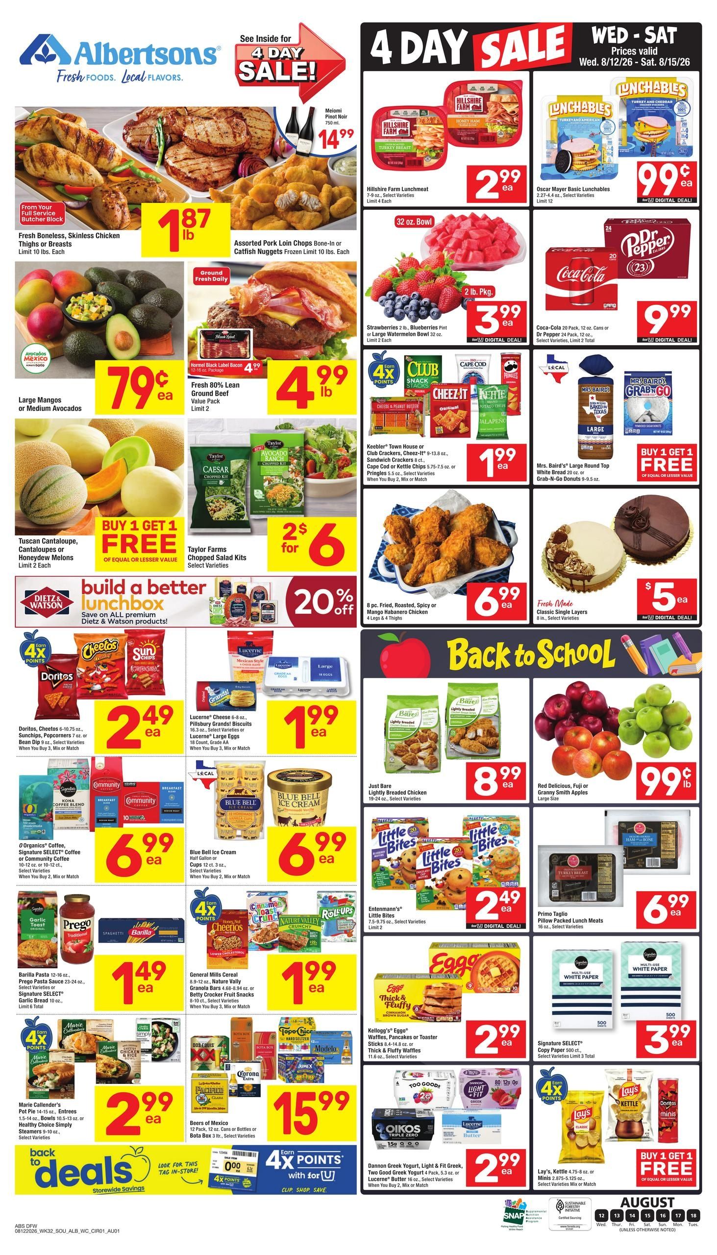 Albertsons (Dallas–Coppell Area, TX) Weekly Ad August 12 - 18, 2026