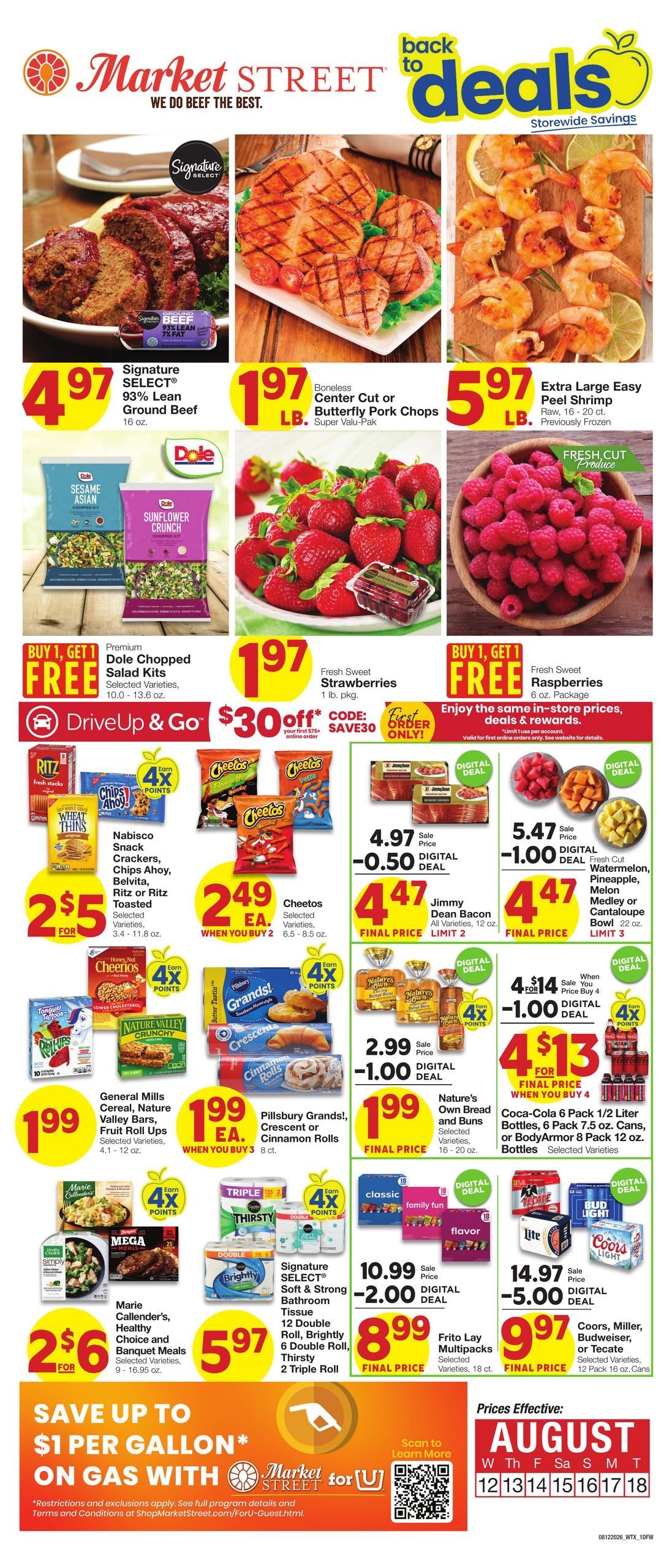 Market Street (Dallas–Coppell Area, TX) Weekly Ad August 12 - 18, 2026