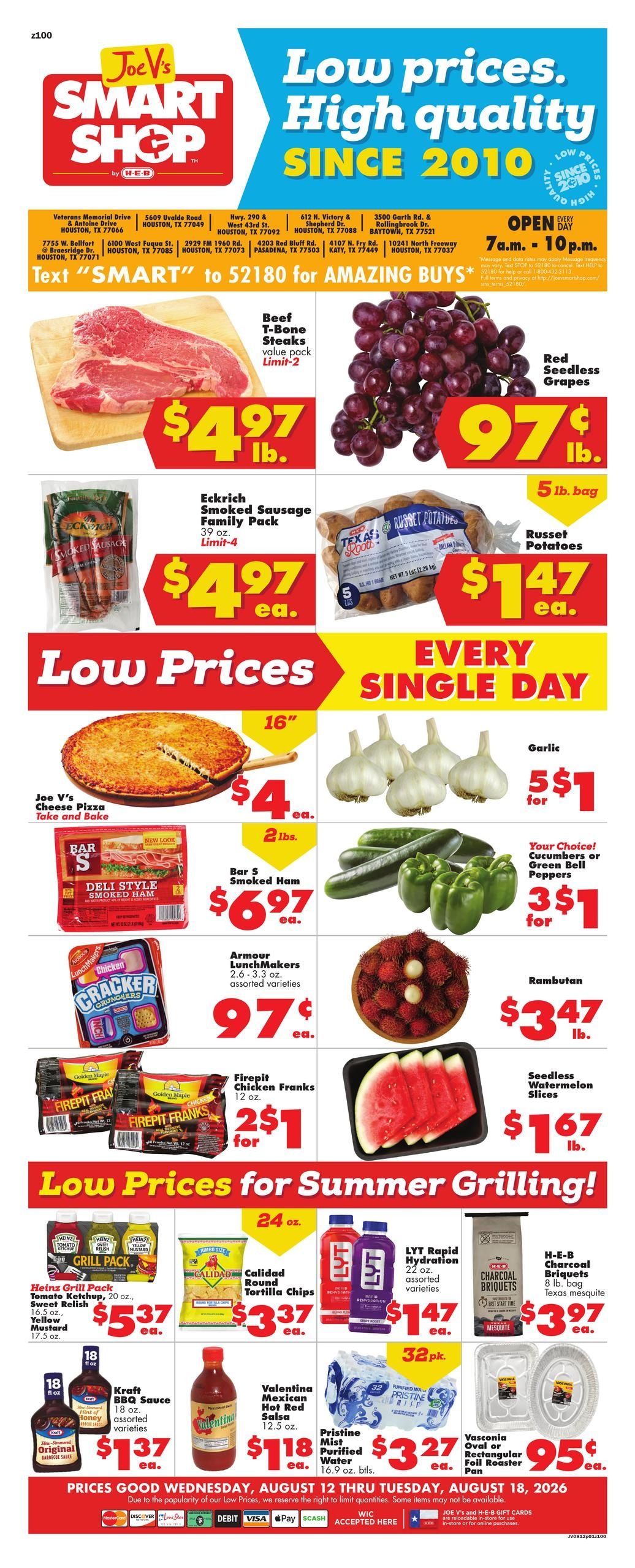 Joe V's Smart Shop (Houston–Sugar Land Area, TX) Weekly Ad August 12 - 18, 2026