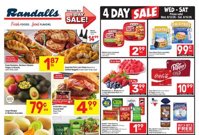 Randalls (Houston–Sugar Land Area, TX) Weekly Ad August 12 - 18, 2026