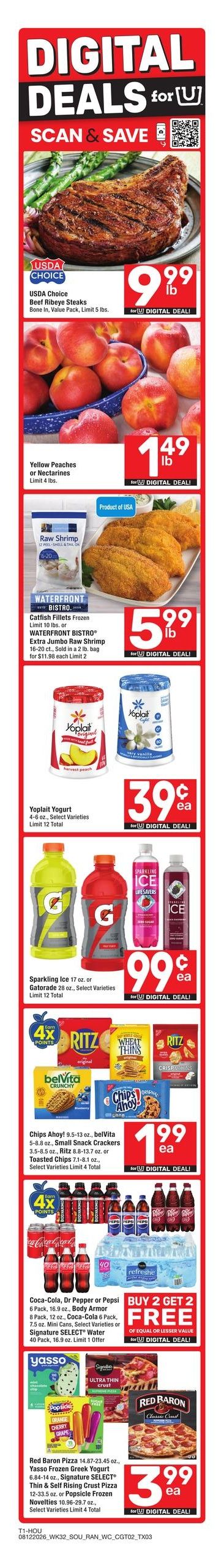 Randalls (Houston–Sugar Land Area, TX) Weekly Ad August 12 - 18, 2026