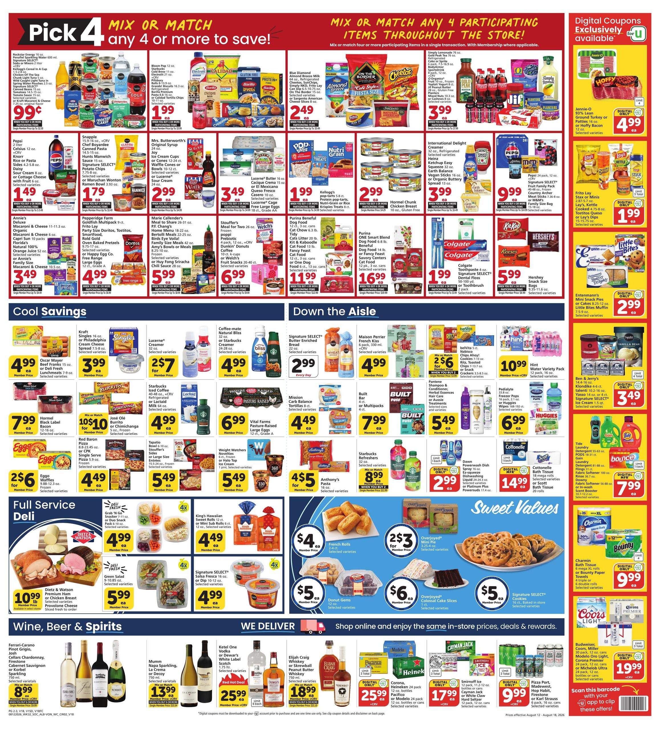 Vons (Alpine Area, CA) Weekly Ad August 12 - 18, 2026