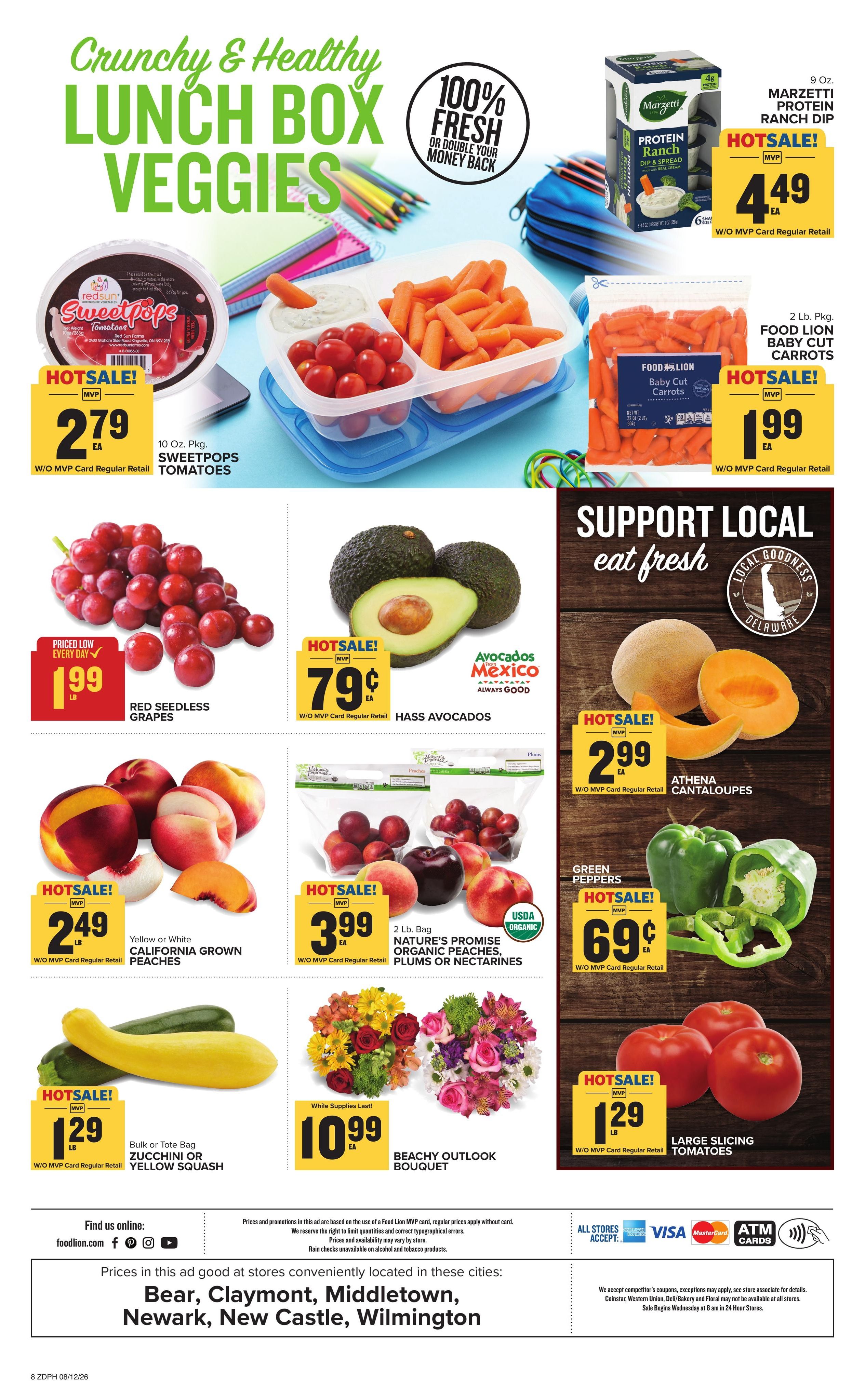 Food Lion (Philadelphia–Gloucester City Area, NJ–PA) Weekly Ad August 12 - 18, 2026