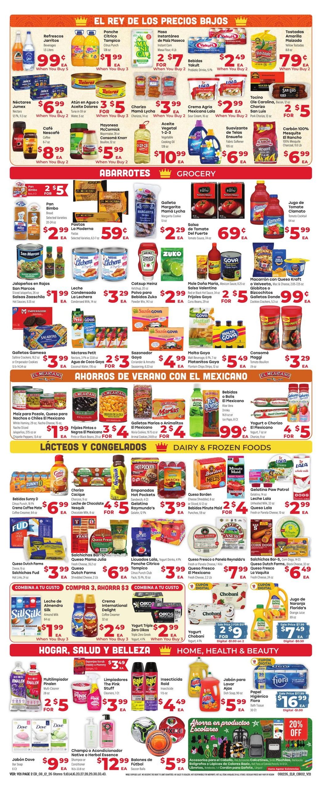El Rancho Supermercado (Allen Area, TX) Weekly Ad August 12 - 18, 2026
